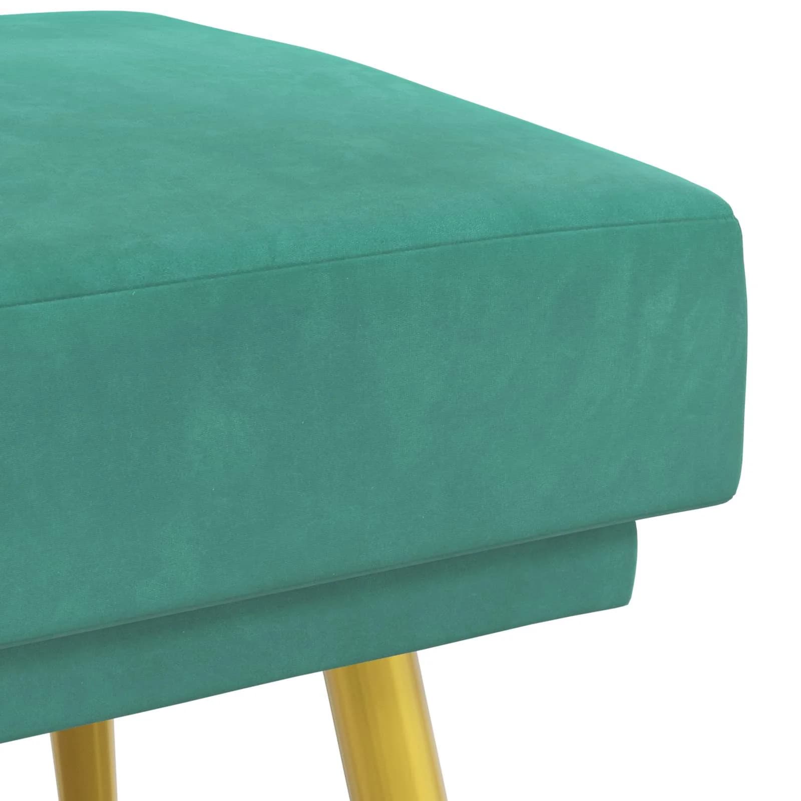 Dvojna klop Turkizna 120 x 45 x 46 cm Žamet - slika 6