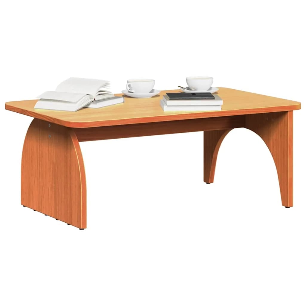 Klubska miza Voskast rjav 80 x 50 x 31 cm Trdna borovina - slika 3