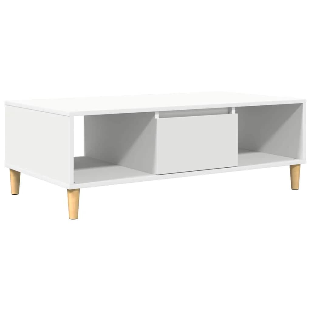 Klubska miza Bela 102 x 55 x 35 cm Inženirski les - slika 2