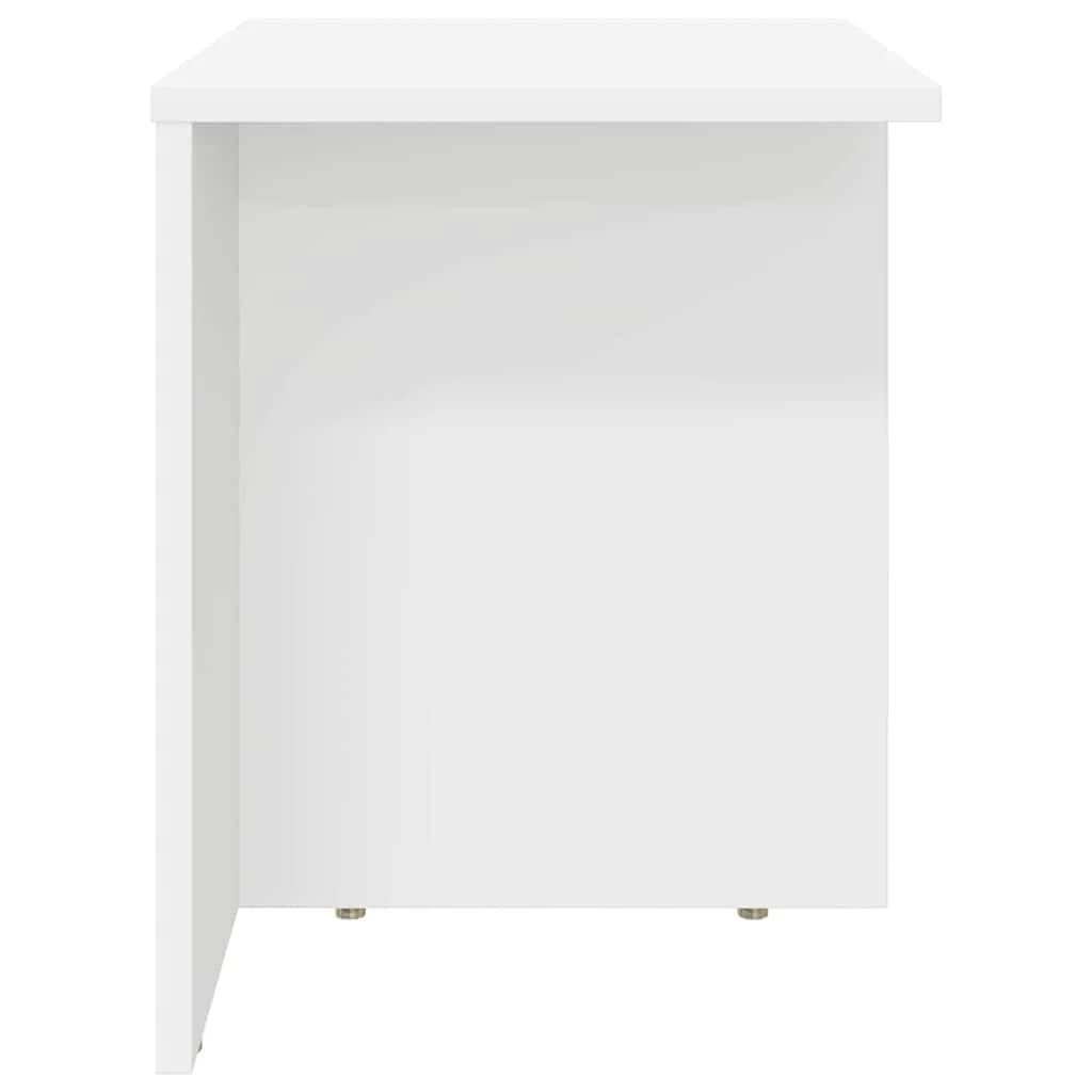 Stranska miza 2 kos Bela 37 x 32 x 40 cm Inženirski les - slika 7