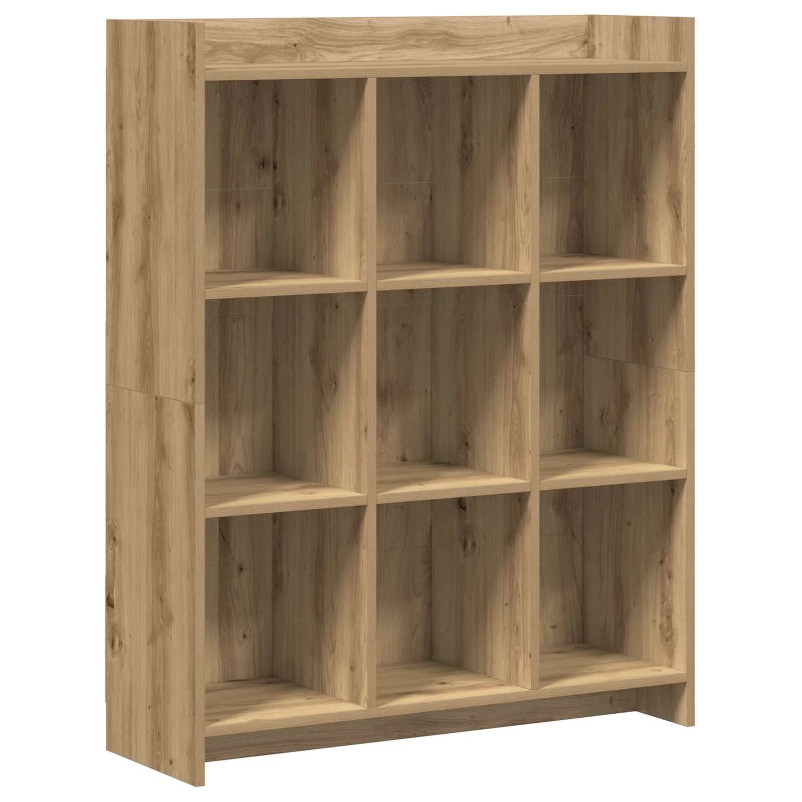 Knjižna omara 9 nivojev 87,5 x 30 x 111 cm Inženirski les - slika 2