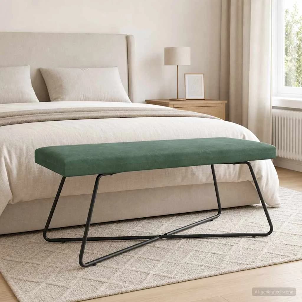 klop Morsko zelena 110 x 40 x 45 cm Žamet - slika 4
