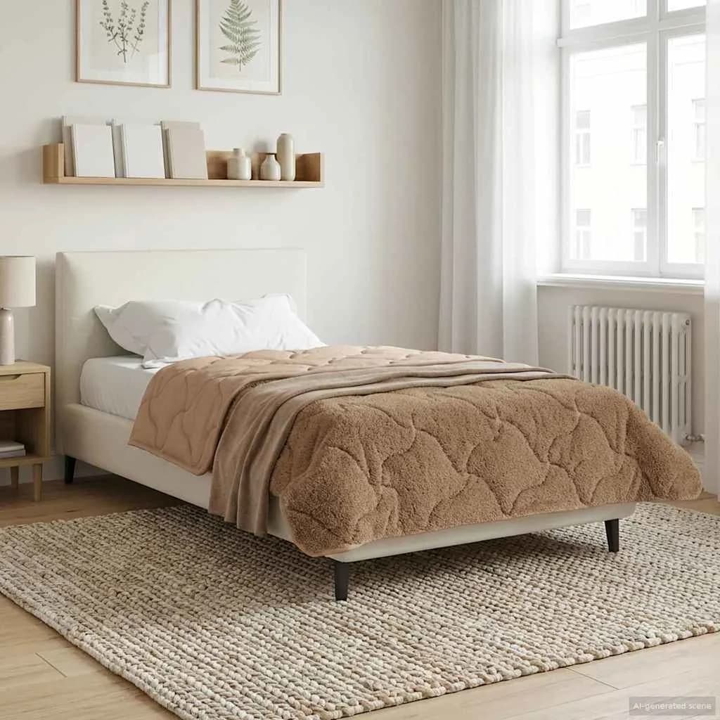 Zimska posteljnina Taupe 155 x 220 cm Mikrofibra in Teddy flis