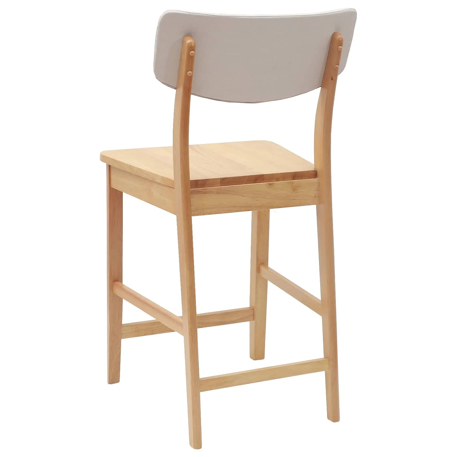 Jedilni stoli 2 kos Masivno gumovo les Naravna 48 x 49 x 95 cm - slika 7