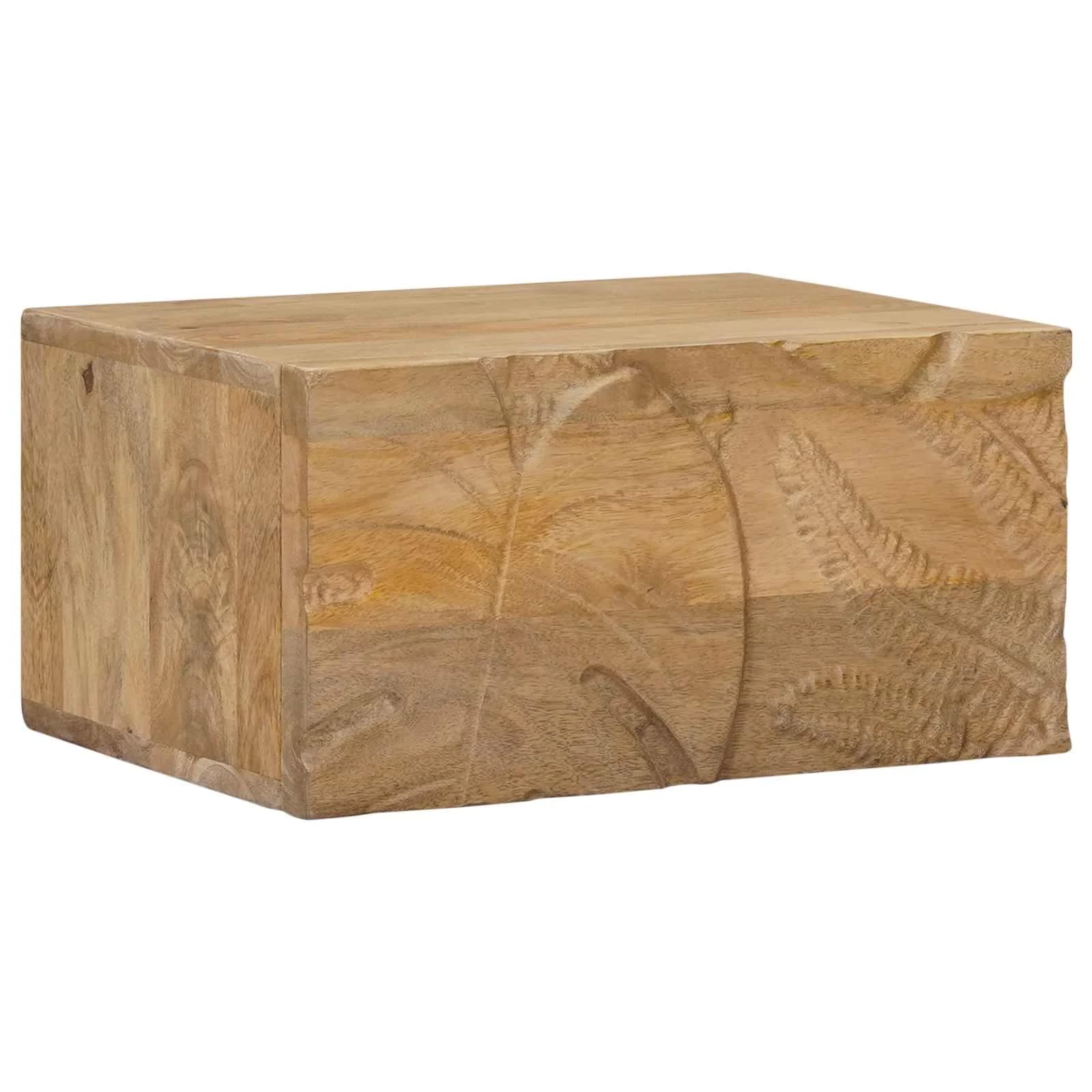 Ročno izdelana nočna omarica Teak rjava 40 x 30 x 20 cm - slika 3