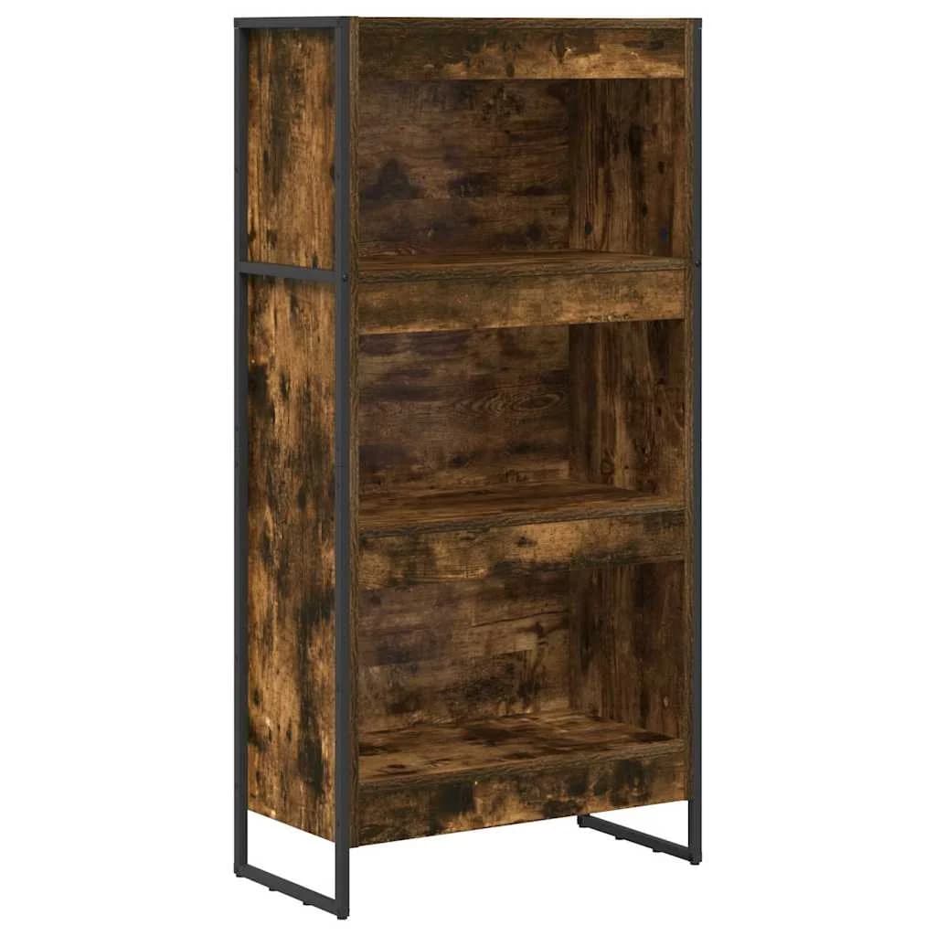 Knjigovni omar 60 x 30 x 121 cm Inženirski les Dimni hrast - slika 2