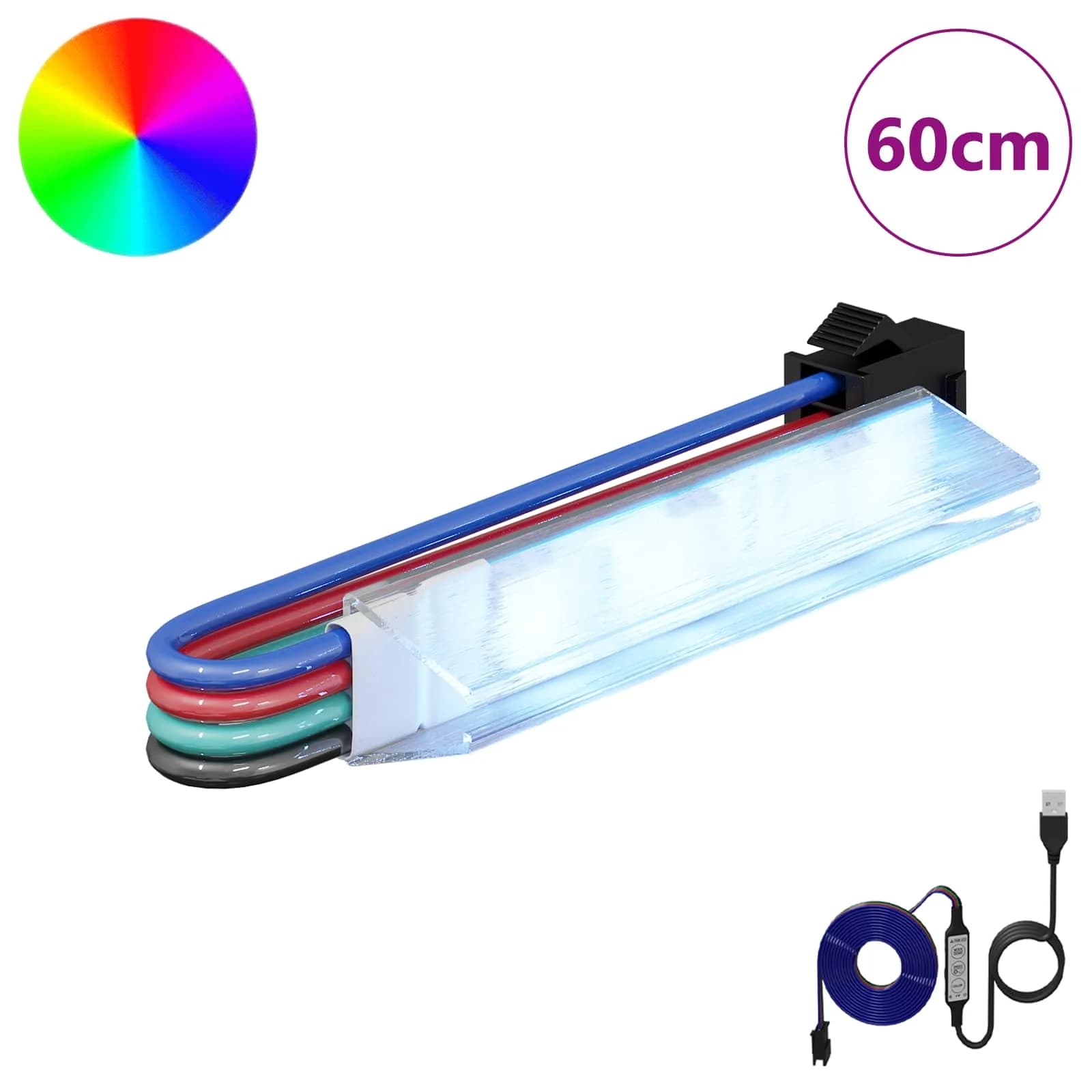 LED trak 12 kos Črna in bela Baker in plastika - slika 2