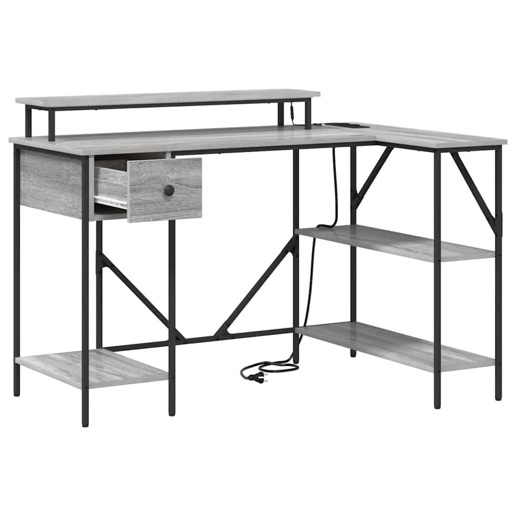 Miza Siva Sonoma Inženirski les 120 x 79 x 86,5 cm - slika 7