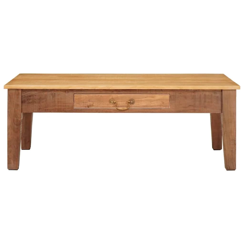 Klubska miza Rjava 110 x 55 x 40 cm Masiven les manga - slika 5