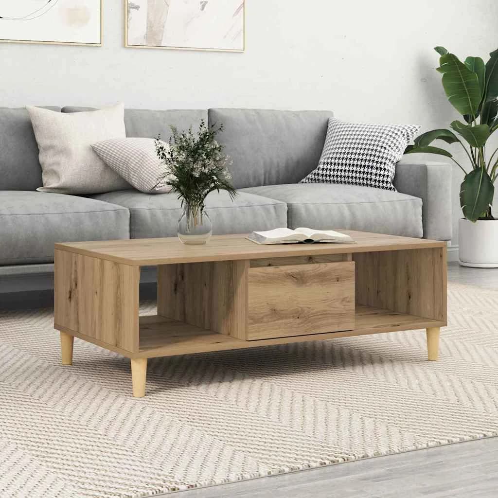 Klubska miza Umetni hrast 102 x 55 x 35 cm Inženirski les