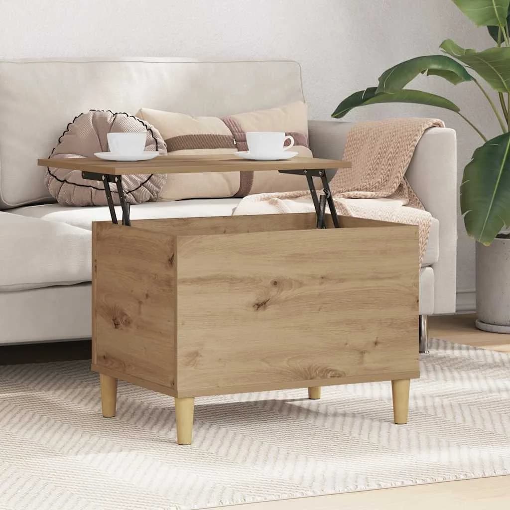 Nočna omarica Umetni hrast 60 x 44,5 x 45 cm Inženirski les - slika 4