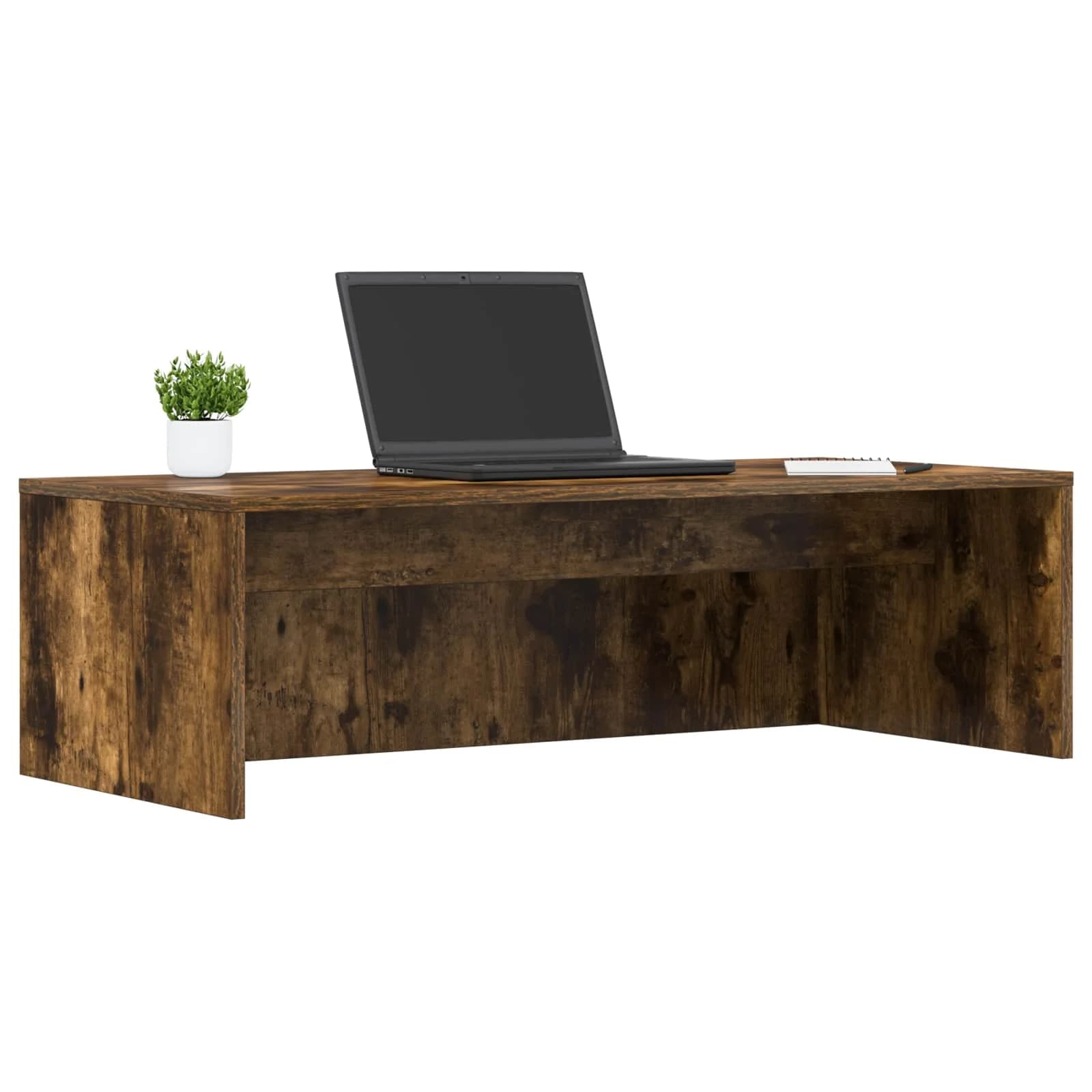 Stenska miza Dimljeni oreh Inženirski les 100 x 45 x 30 cm - slika 3