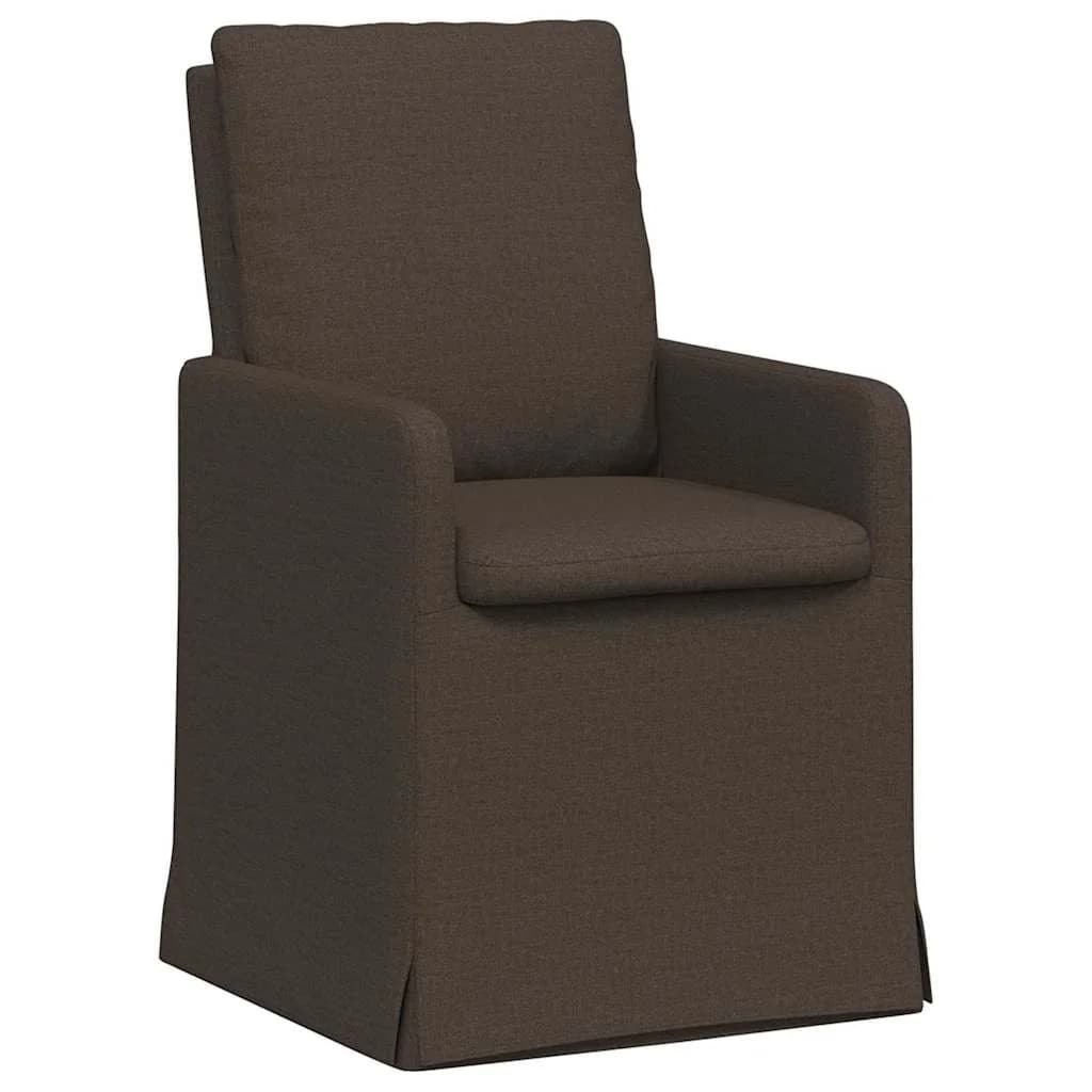 Jedilni stoli 2 kos Laneno platno Temno siva 57 x 67 x 98 cm - slika 2