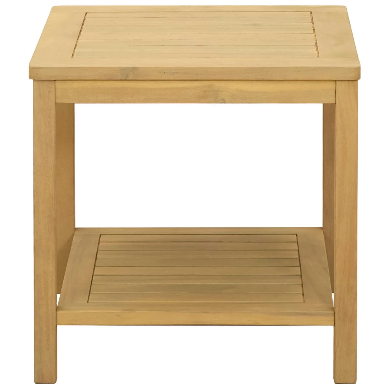 Stranska miza Olje naravno 45 x 45 x 45 cm Masiven les akacije - slika 4