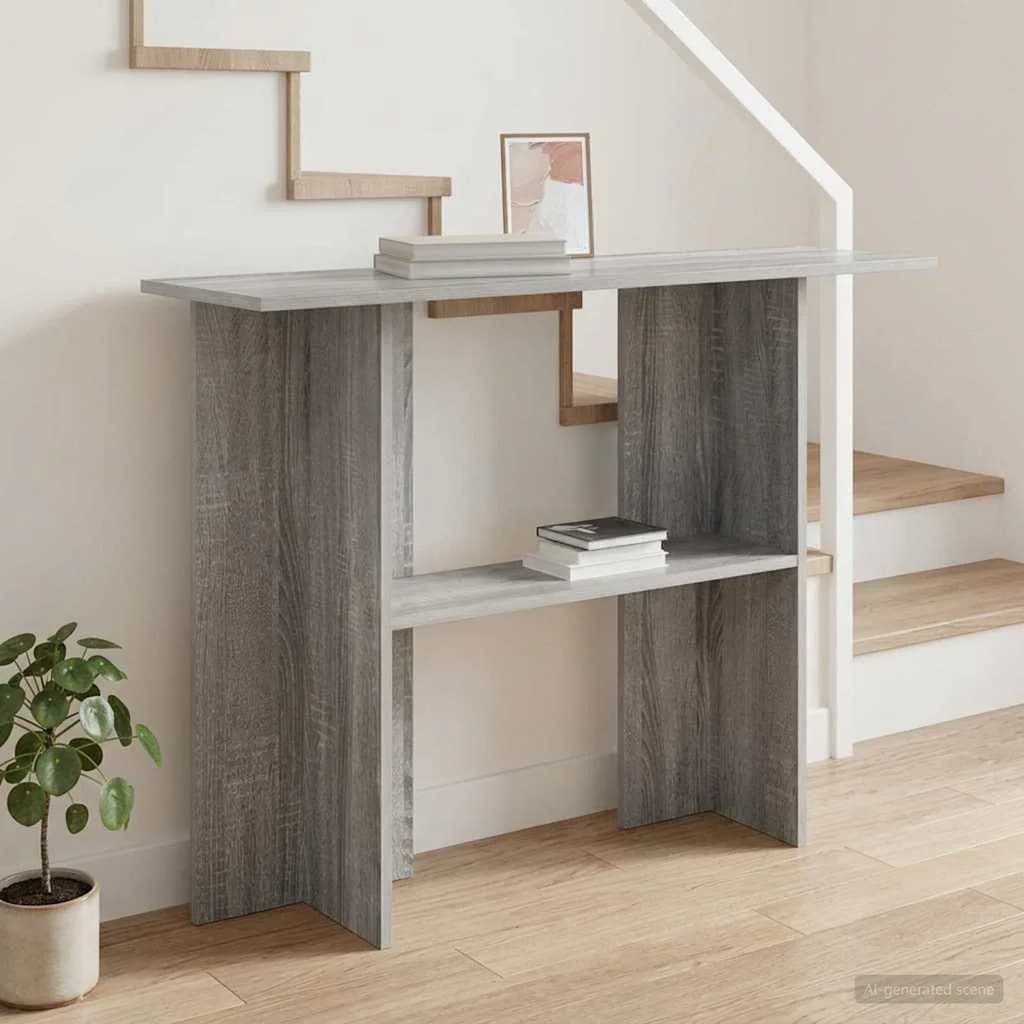 Konzolna miza Siva Sonoma 100 x 30 x 75 cm Inženirski les