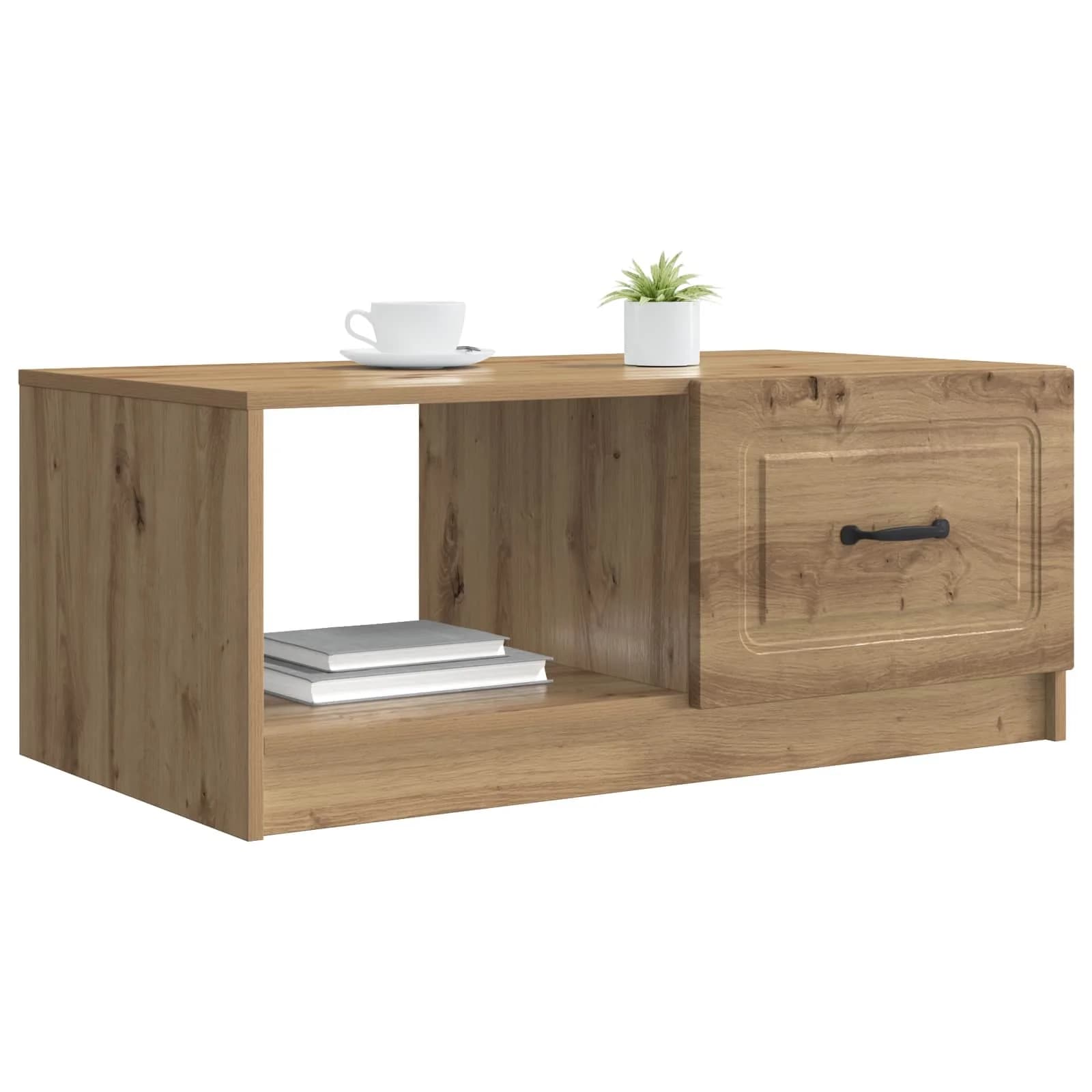 Klubska miza Artisan hrast 90 x 50 x 37 cm Inženirski les - slika 3