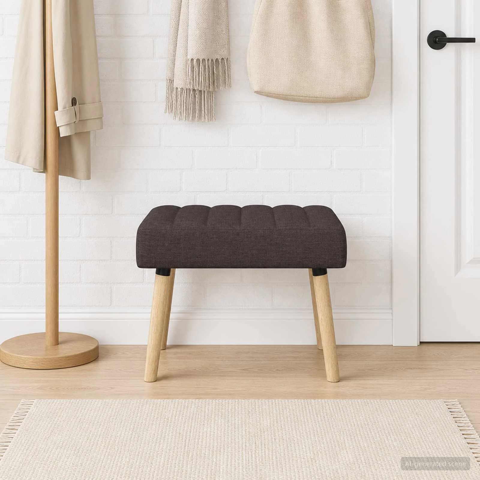 Bench z kanalnim oblazinjenjem Temno rjava 60 x 40 x 45 cm - slika 4
