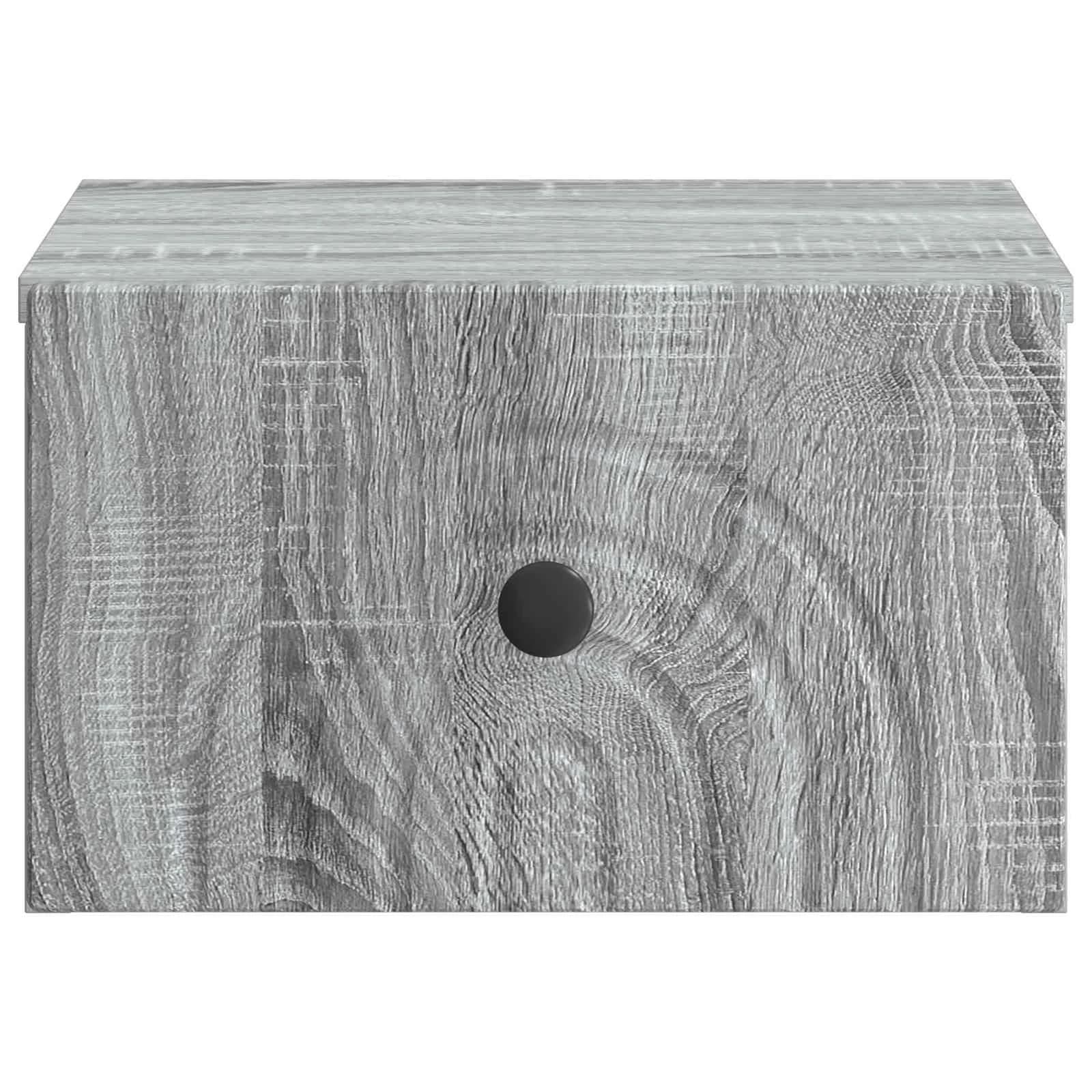 Stenski nočni omarici s predalom Siva Sonoma 33 x 34,5 x 20 cm - slika 5