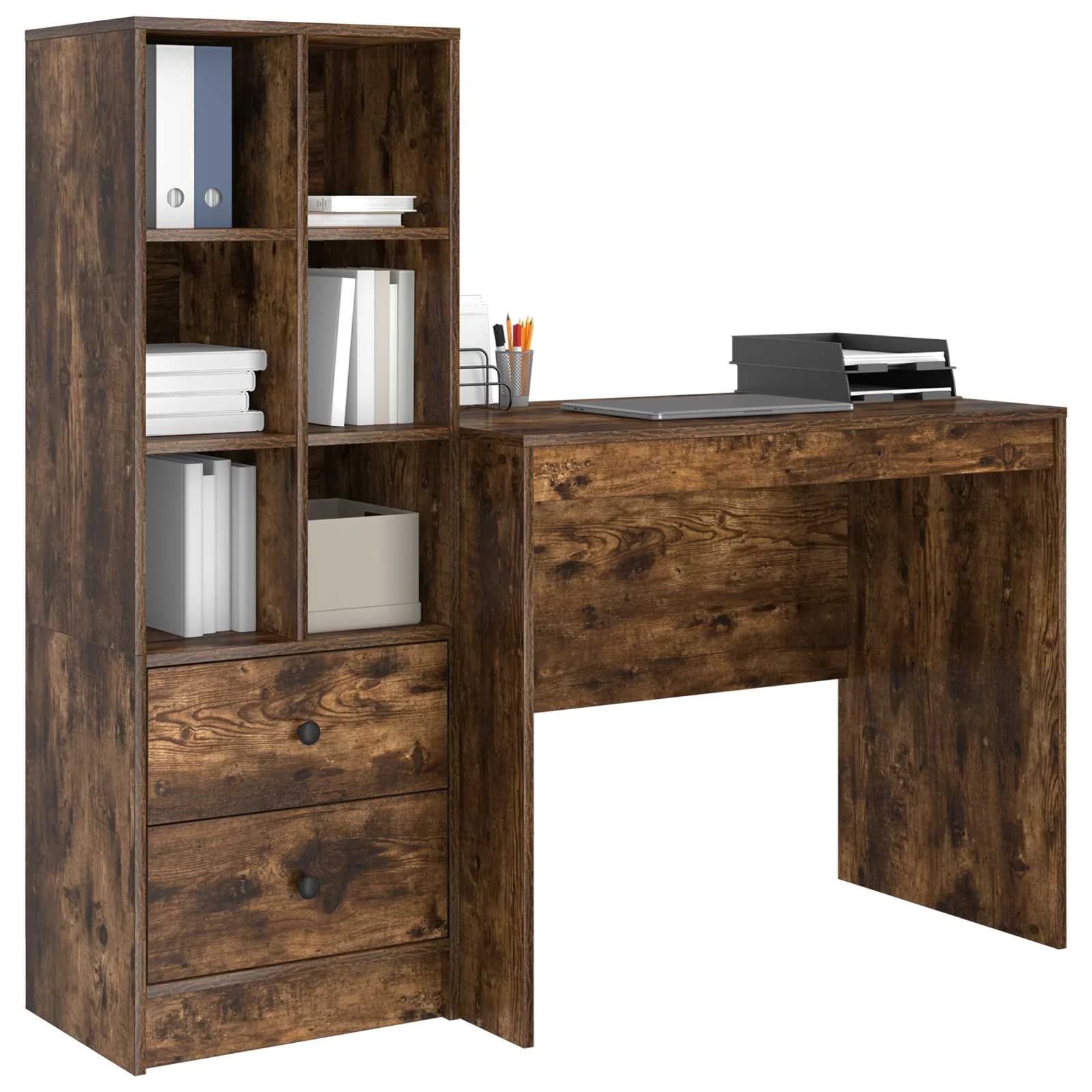 Miza Dimljeni oreh 135,5 x 50 x 127 cm 2 kos - slika 3