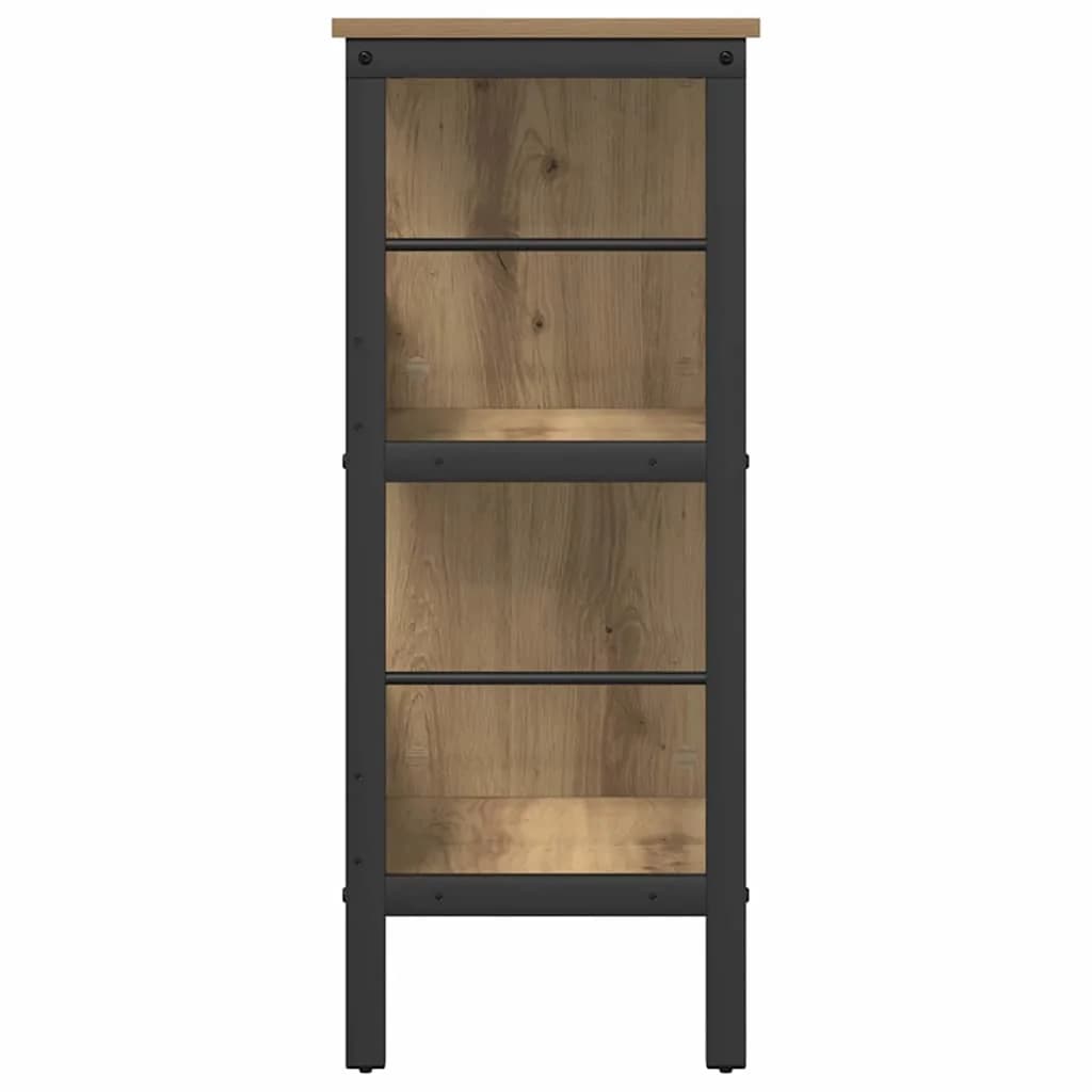 Knjižna polica 4 nivojev 82 x 32 x 79 cm Inženirski les - slika 6