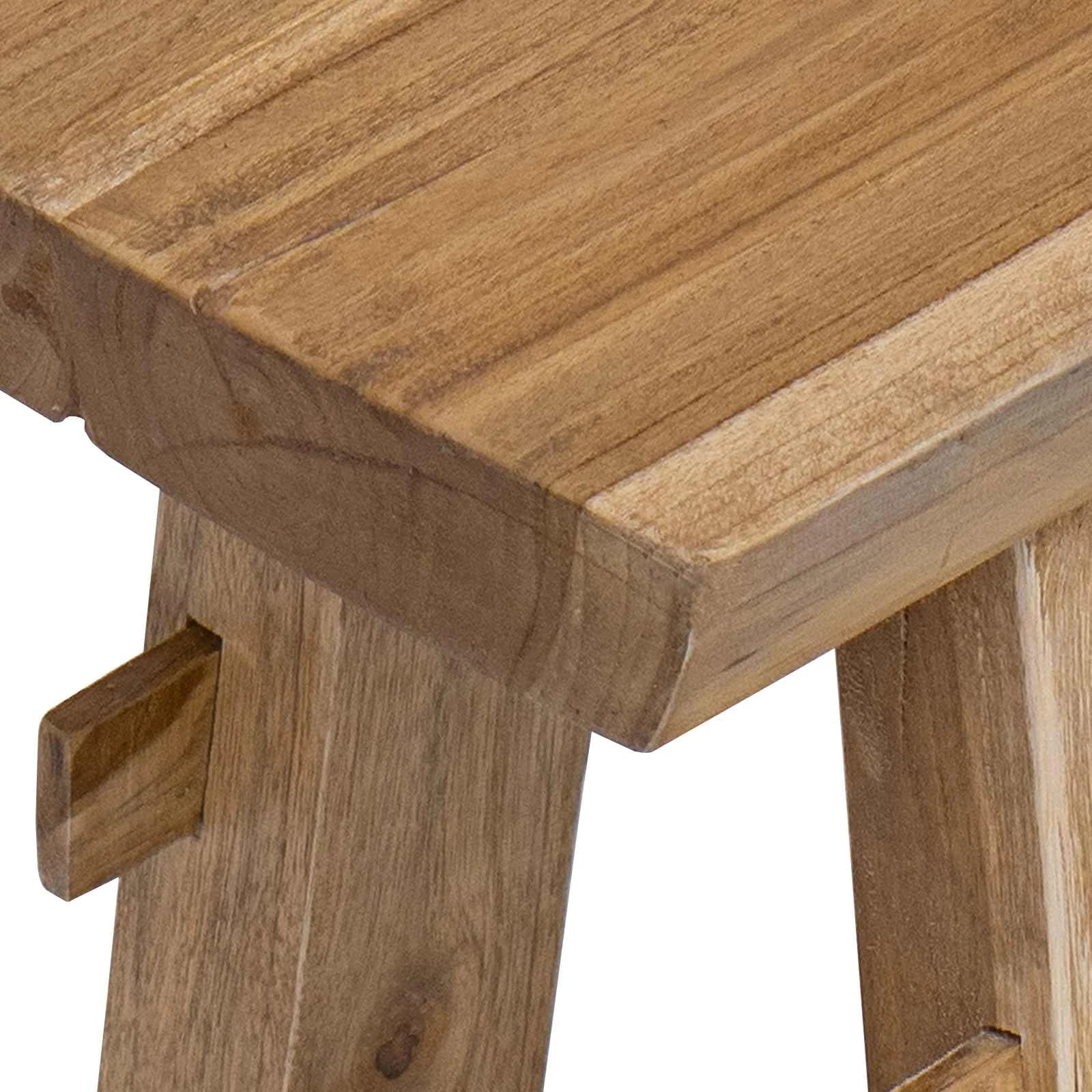 klop Naravna 100 x 29 x 43,5 cm Trden tikov les - slika 7