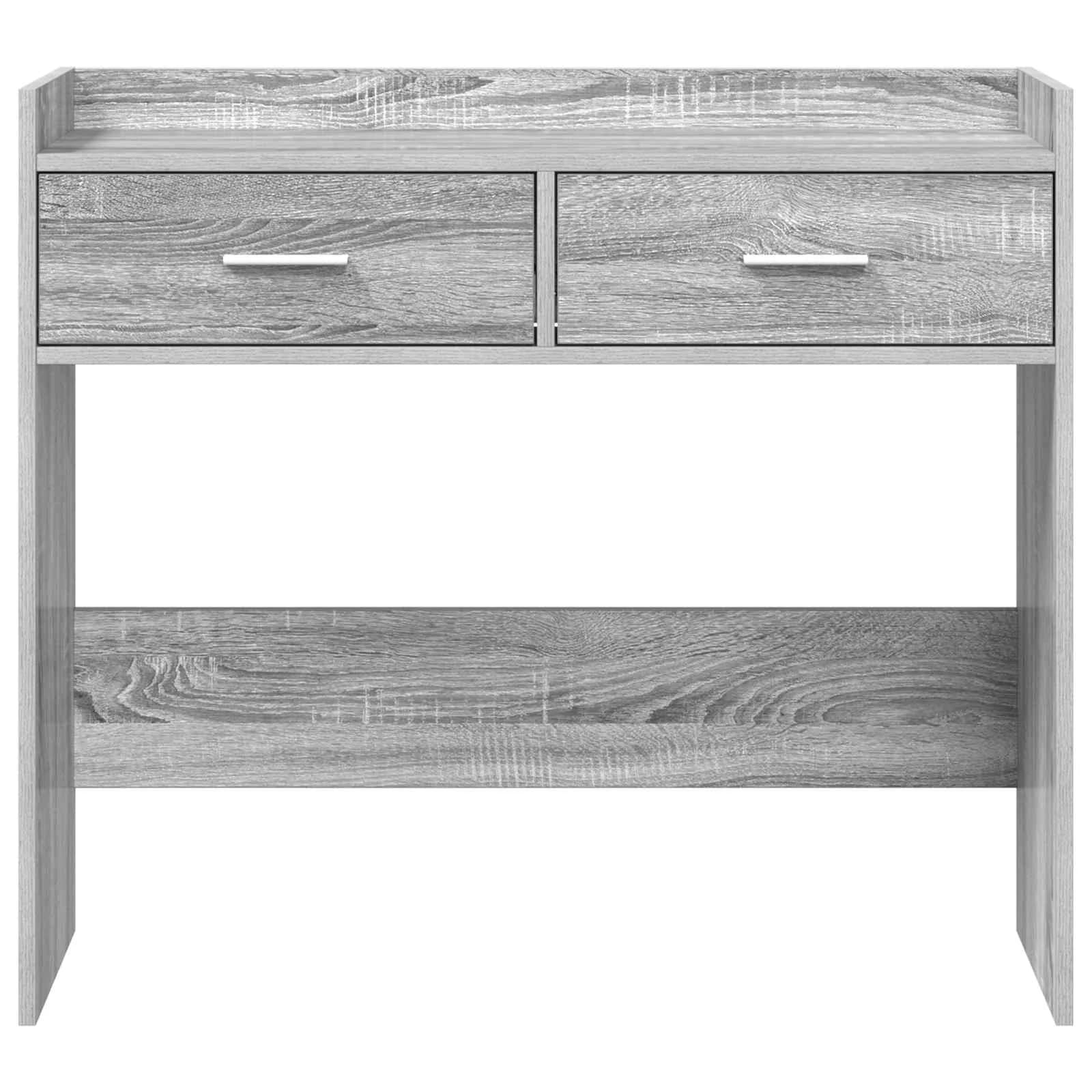 Konzolna miza Siva Sonoma 90 x 35 x 80 cm Inženirski les - slika 5