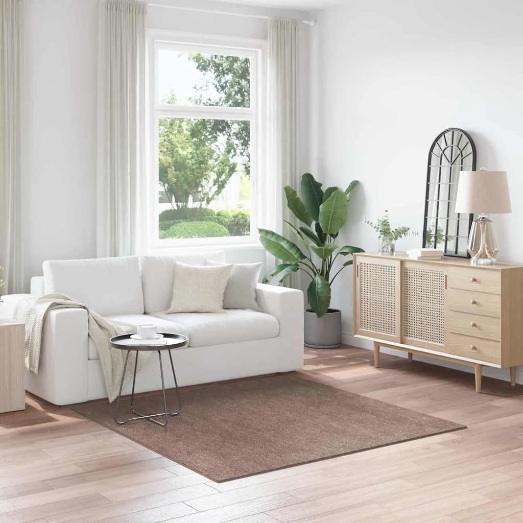 Antiskluzna Shaggy Preproga Rjava 160 x 160 cm PP