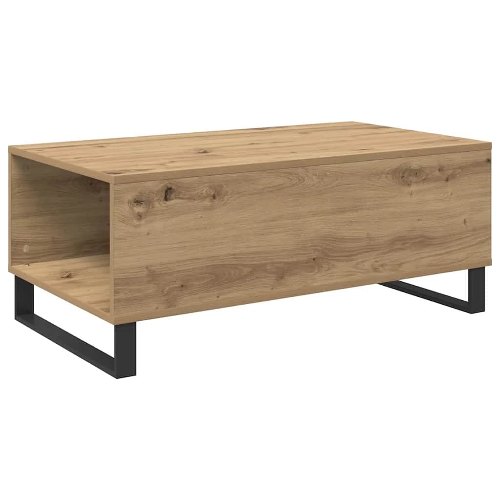 Klubska miza Umetni hrast 90 x 50 x 36,5 cm Inženirski les - slika 8