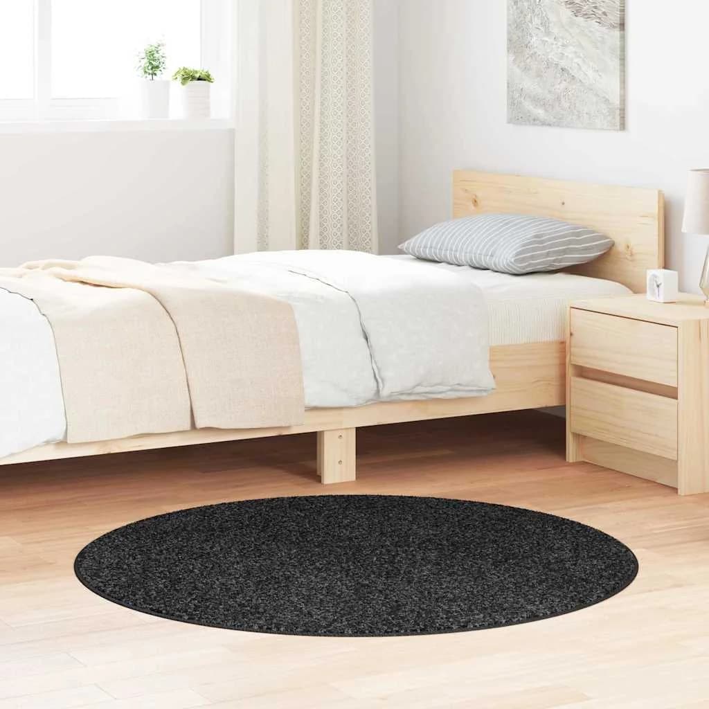 Antiskluzna Shaggy Preproga Temno siva 120 x 120 cm PP