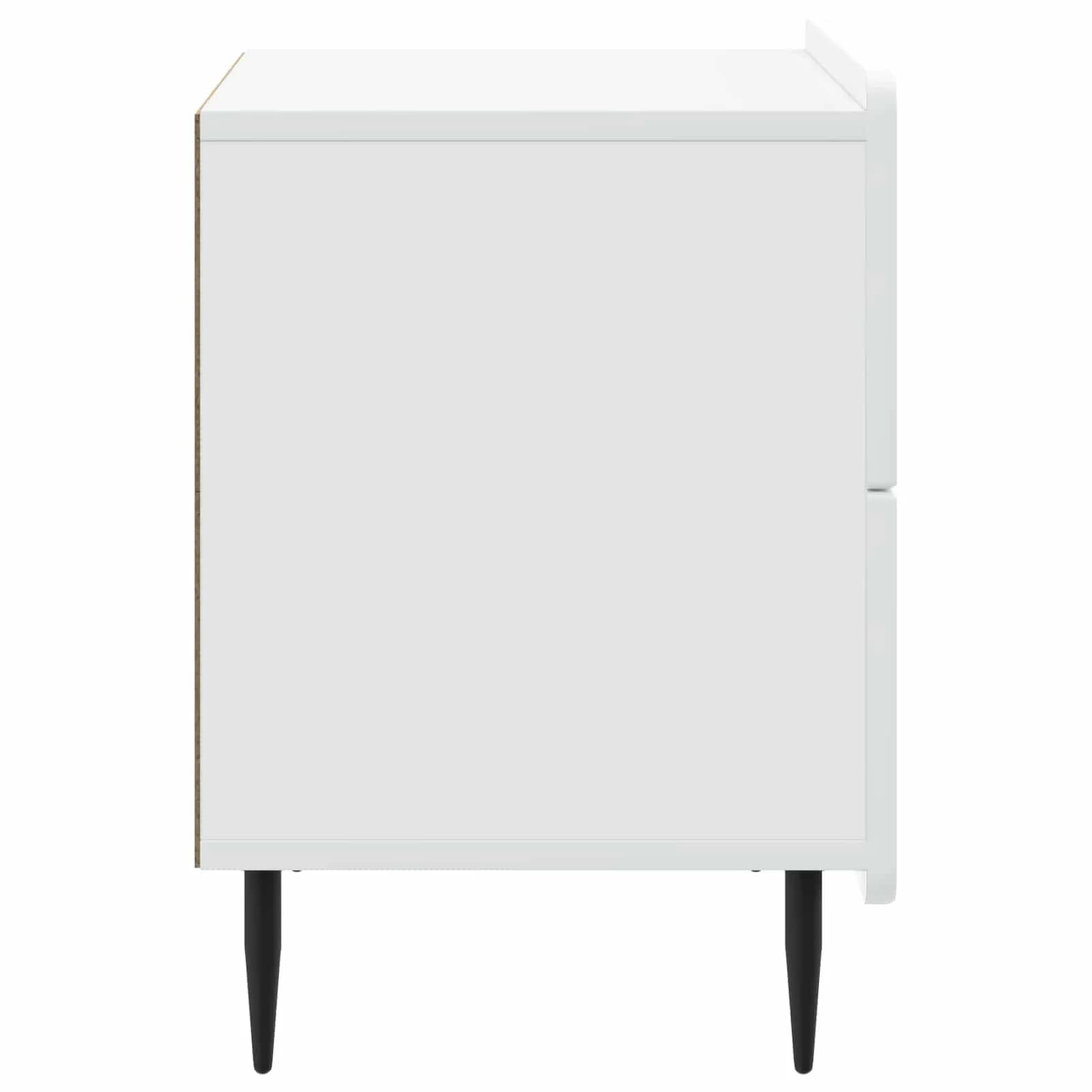 Nočna omarica Bela 62 x 34,5 x 49,5 cm Inženirski les - slika 6