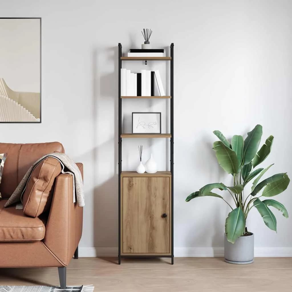 Knjigovni omar 6 nivojev 40 x 24 x 161 cm Inženirski les - slika 4