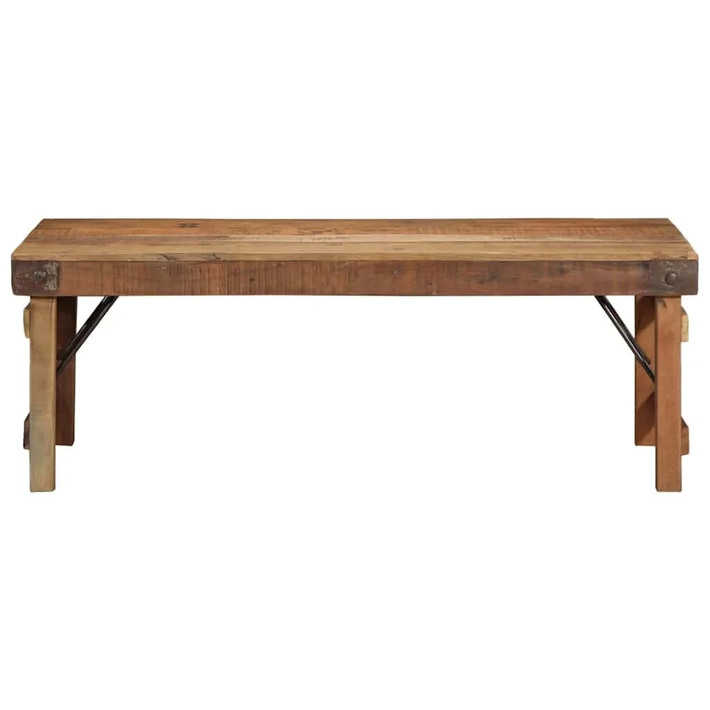 Klubska miza Rjava 110 x 55 x 40 cm Trdna obnovljena les - slika 3
