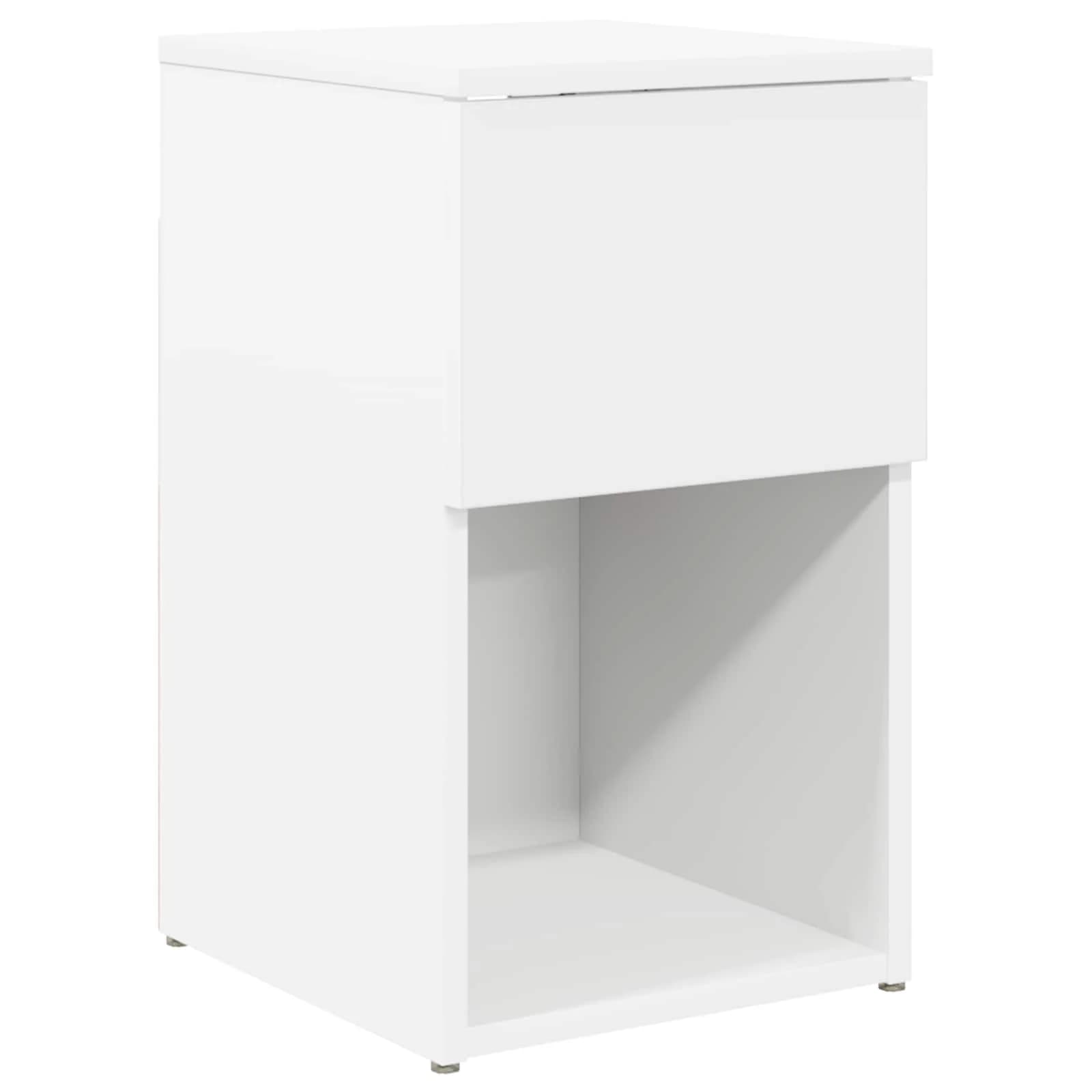 Posteljna omarica 2 kos Bela 29 x 31,5 x 49 cm Inženirski les - slika 5