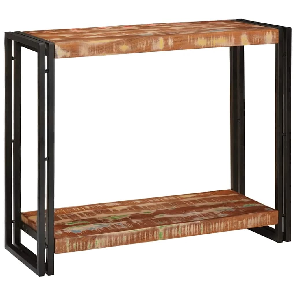 Konzolna miza večbarvno 90 x 33 x 75 cm Trdna obnovljena les - slika 2