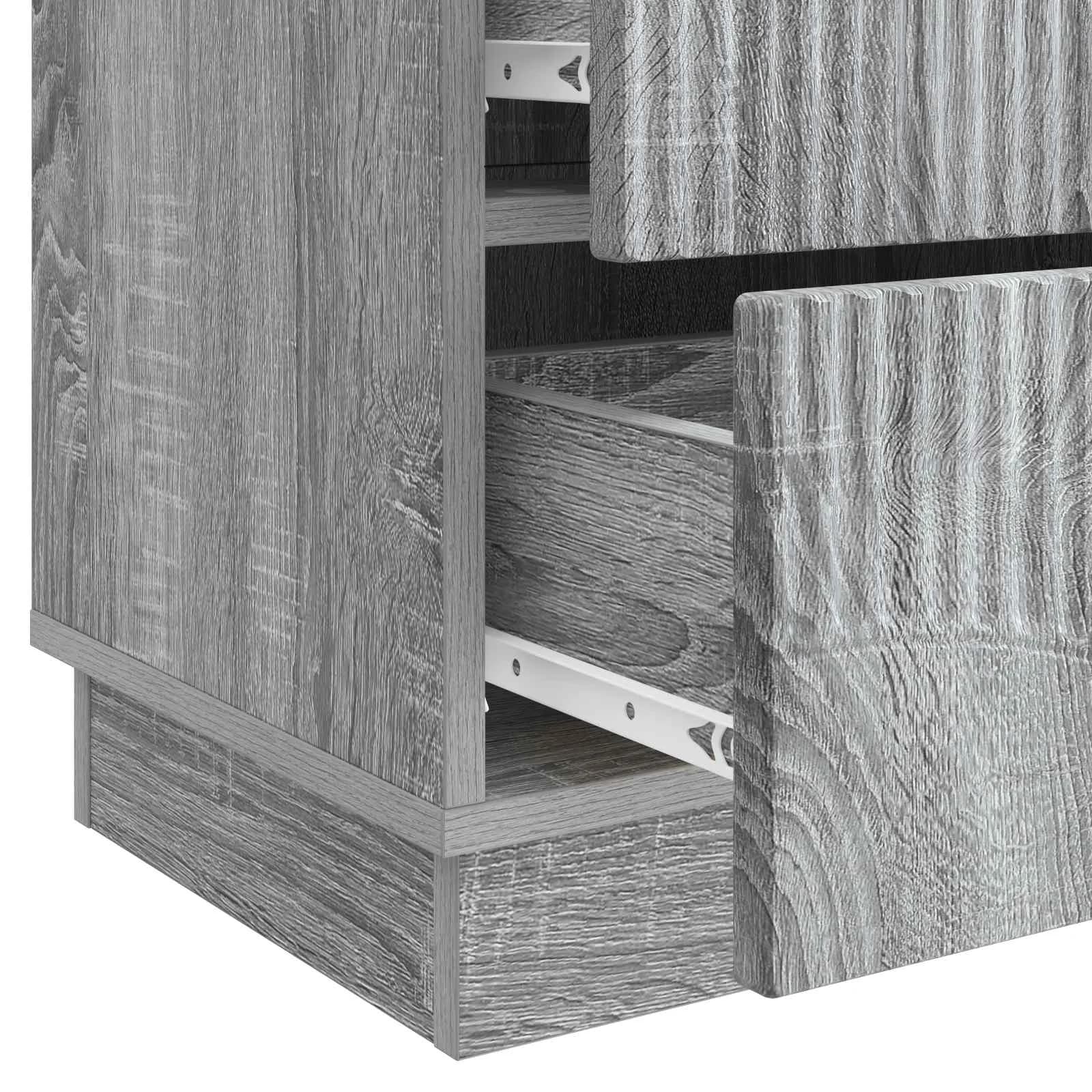 Nočna omarica 2 kos Siva Sonoma 43 x 34,5 x 44,5 cm - slika 11