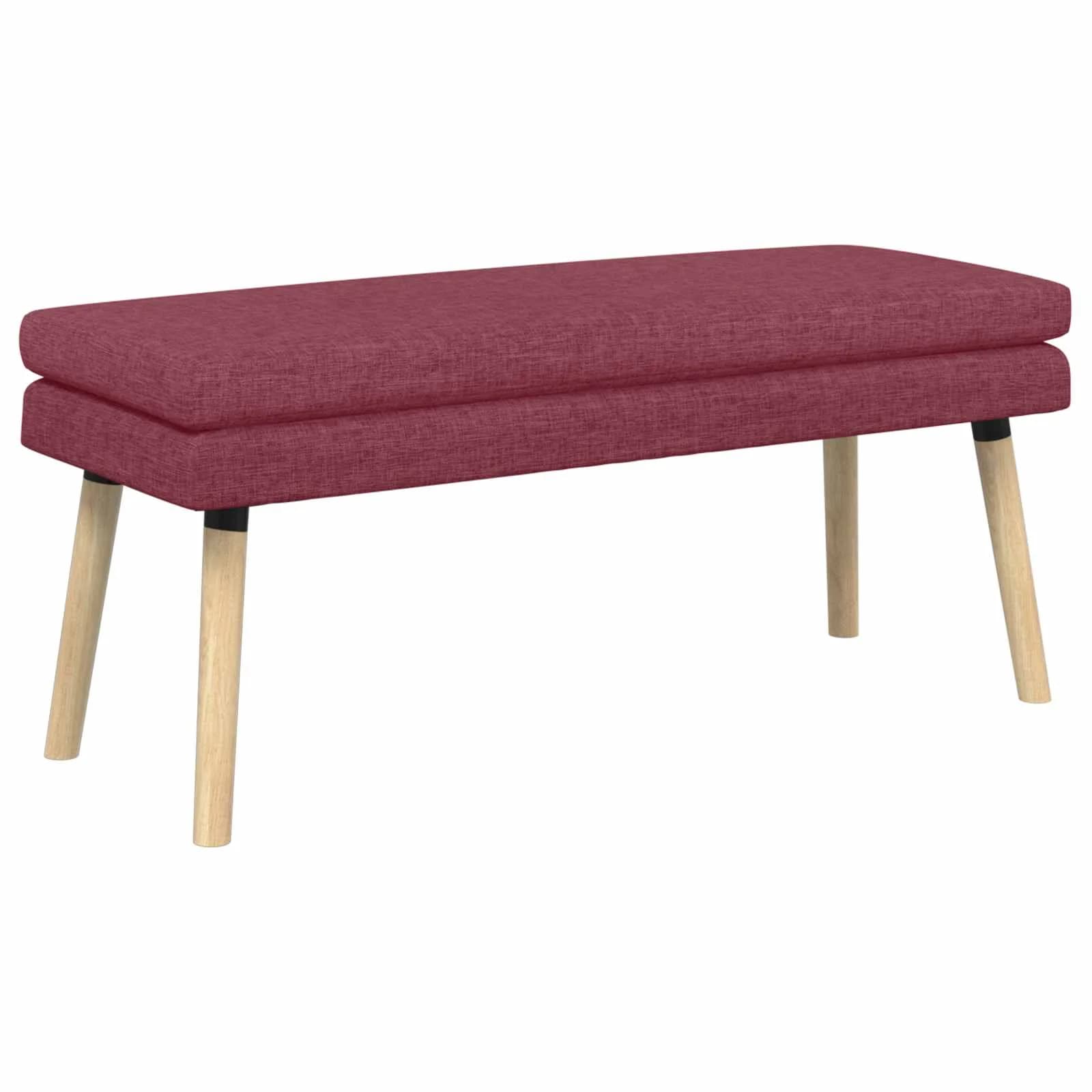 Dvojna klop Vinorodna rdeča 110 x 40 x 47 cm Blago - slika 2