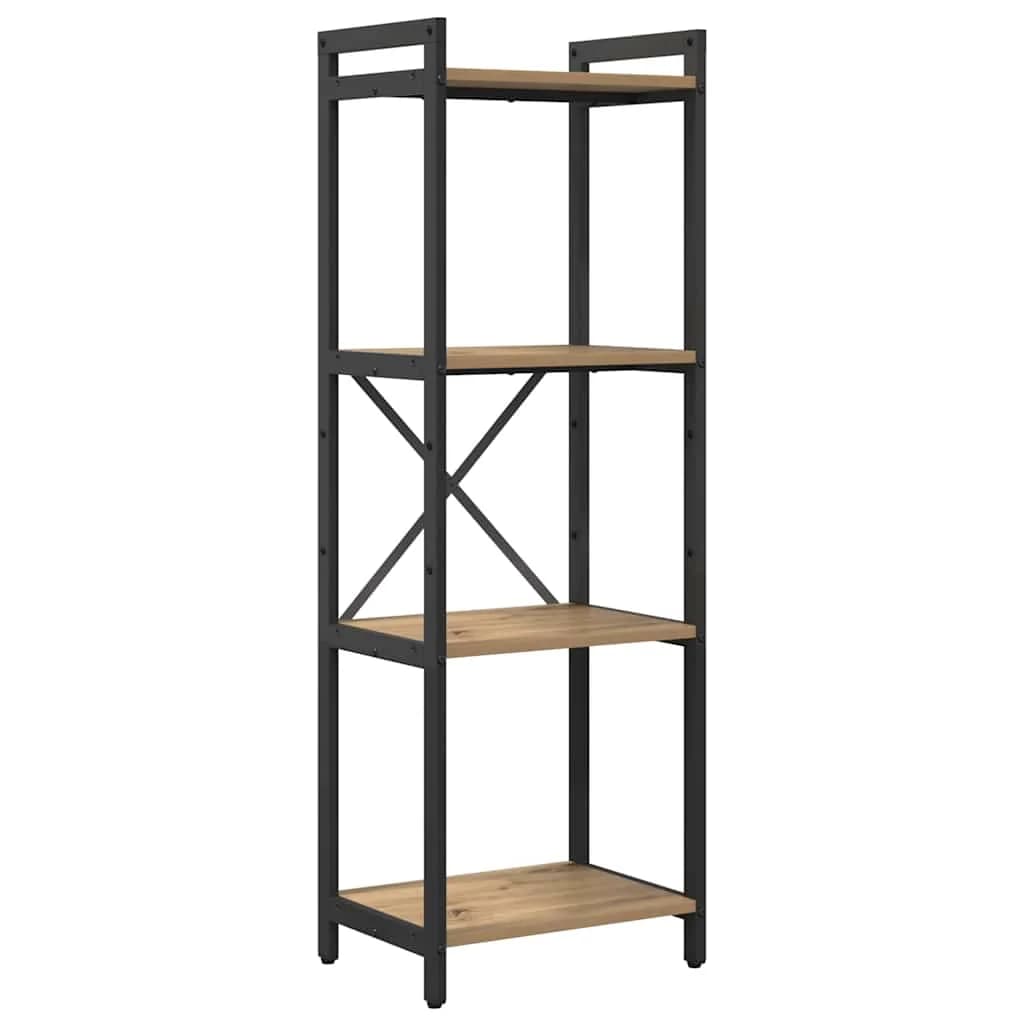 Knjižna polica 40 x 30 x 119 cm Inženirski les Umetni hrast - slika 2