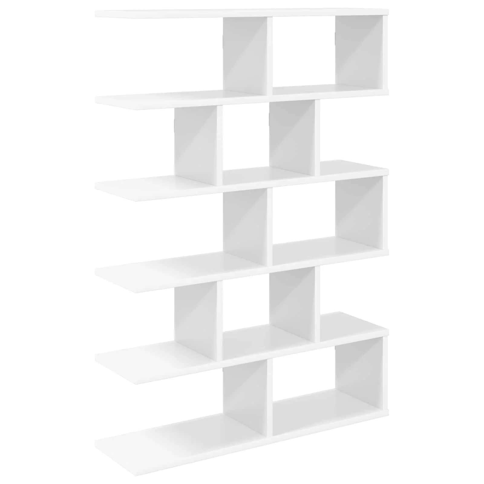 Stenska polica Bela 70 x 20 x 100 cm Inženirski les - slika 2