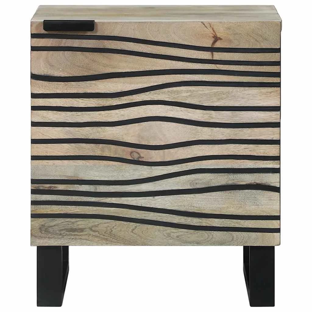 Nočna omarica 2 kos Bela 40 x 33 x 46 cm Inženirski les - slika 4
