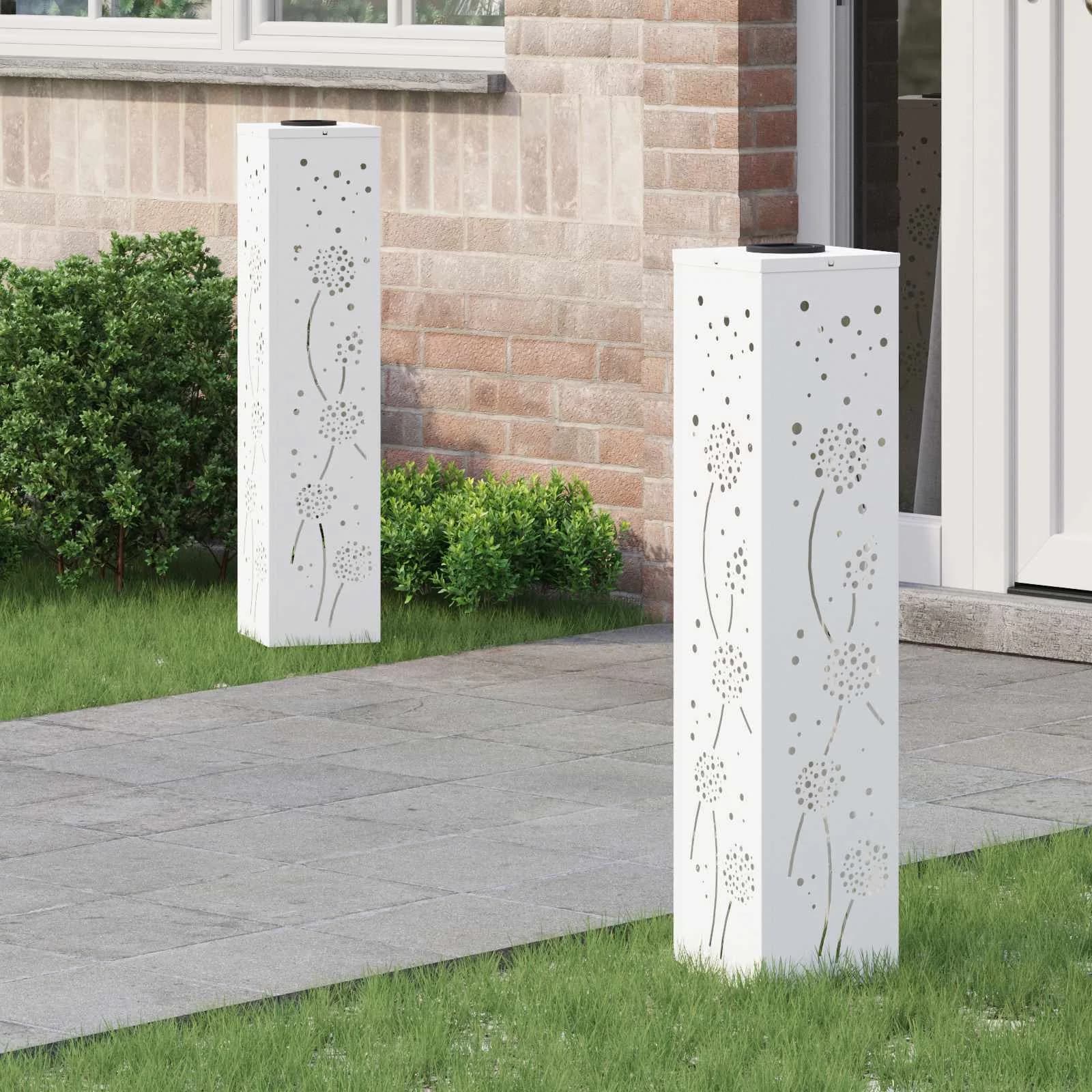 Solarno LED svetilo za pot 2 kos Toplo bela 18 x 18 x 80 cm - slika 1