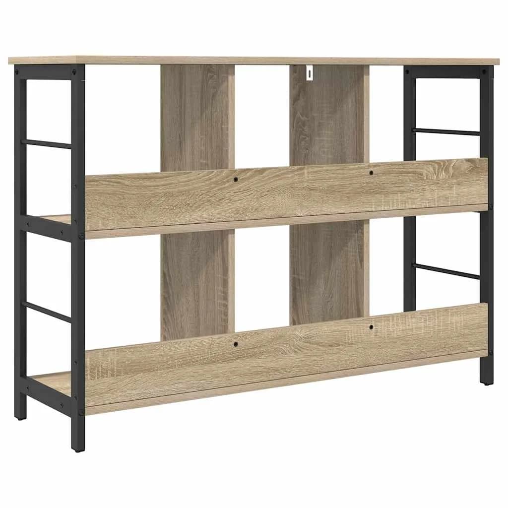 Knjižna polica 6 nivojev 102 x 32 x 72,5 cm Inženirski les - slika 7