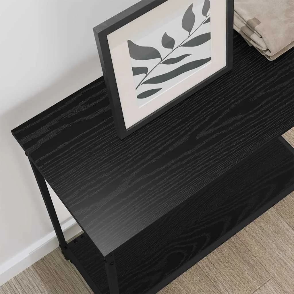 Konzolna miza Črni hrast 75 x 30.5 x 75 cm Inženirski les - slika 4