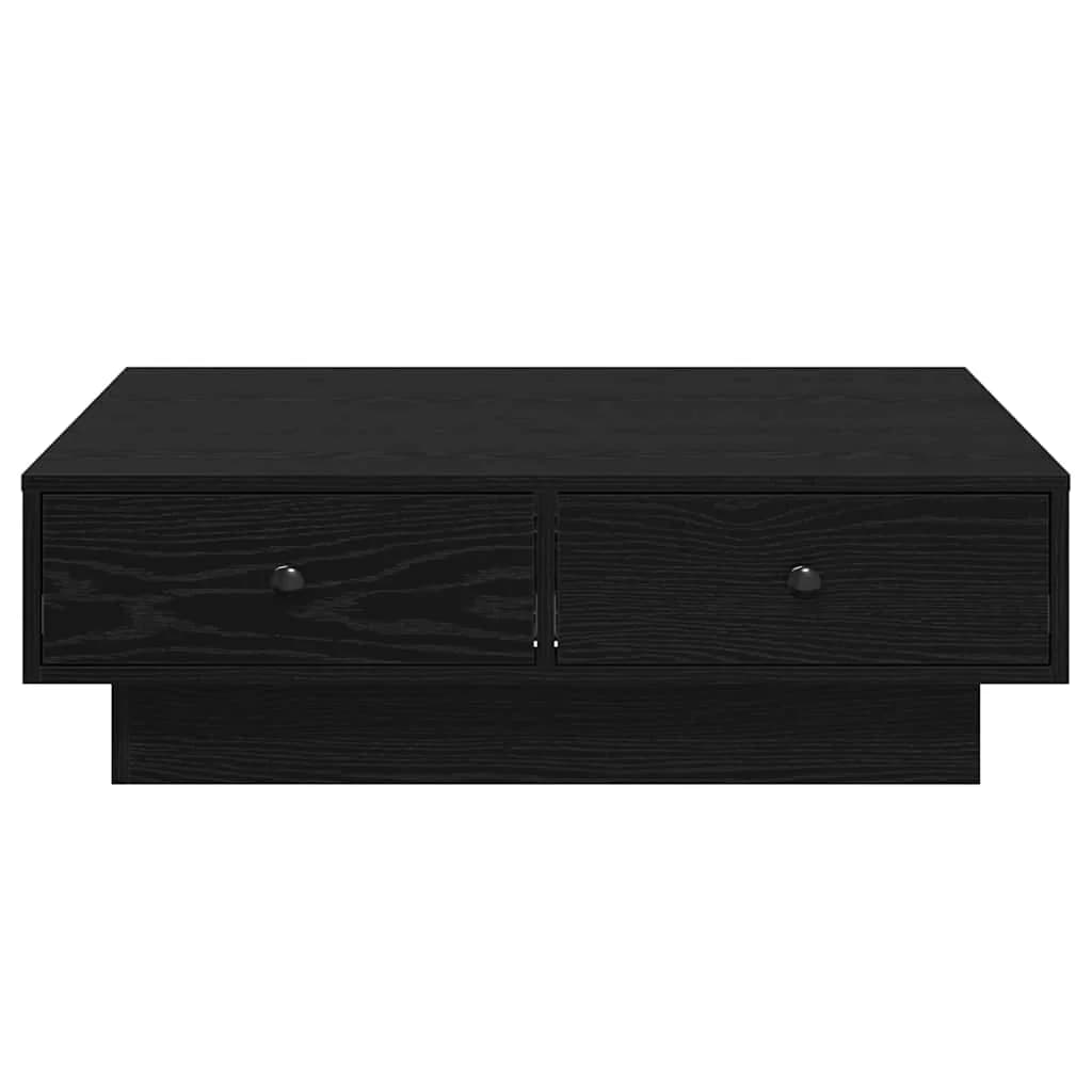 Klubska miza Črna Orehovina 90 x 90 x 28 cm Inženirski les - slika 5