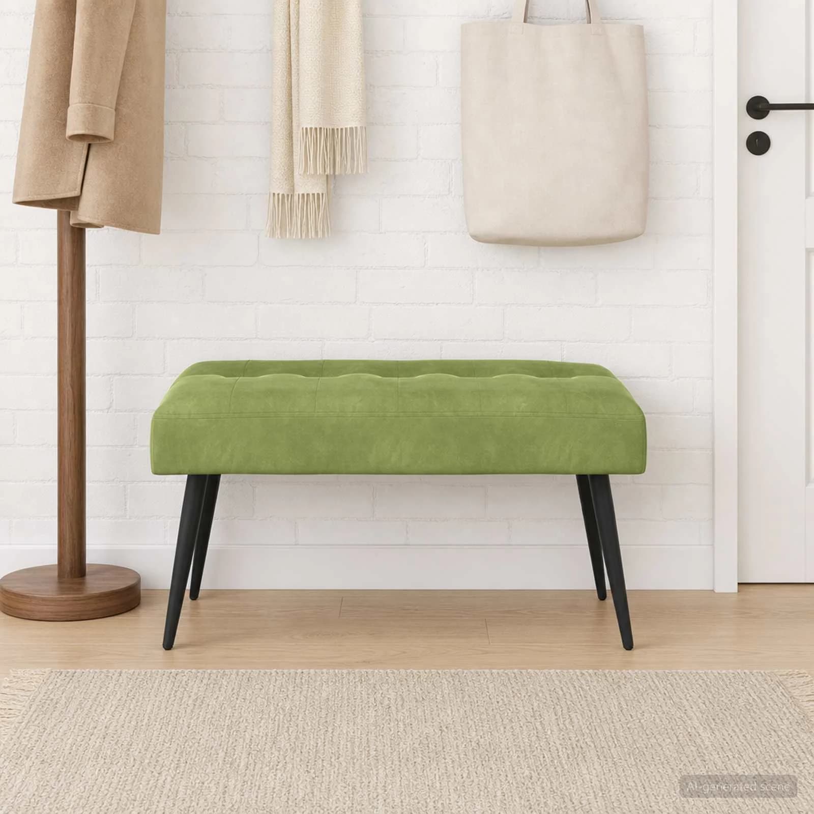 Klop s gumbnim oblazinjenjem Svetlo zelena 80 x 40 x 46 cm