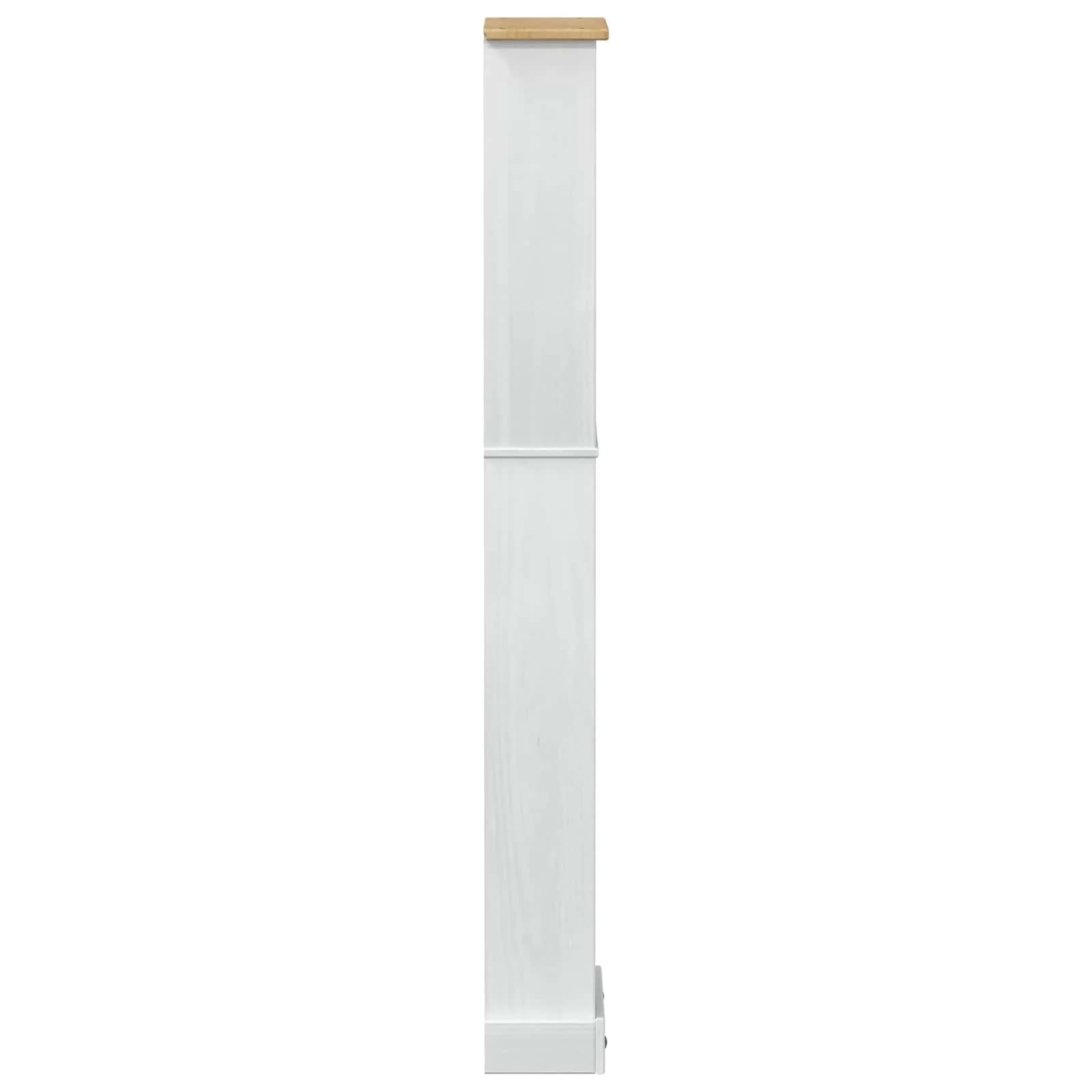 Knjižna omara Bela 46 x 20 x 170 cm Masivno borovo les - slika 5