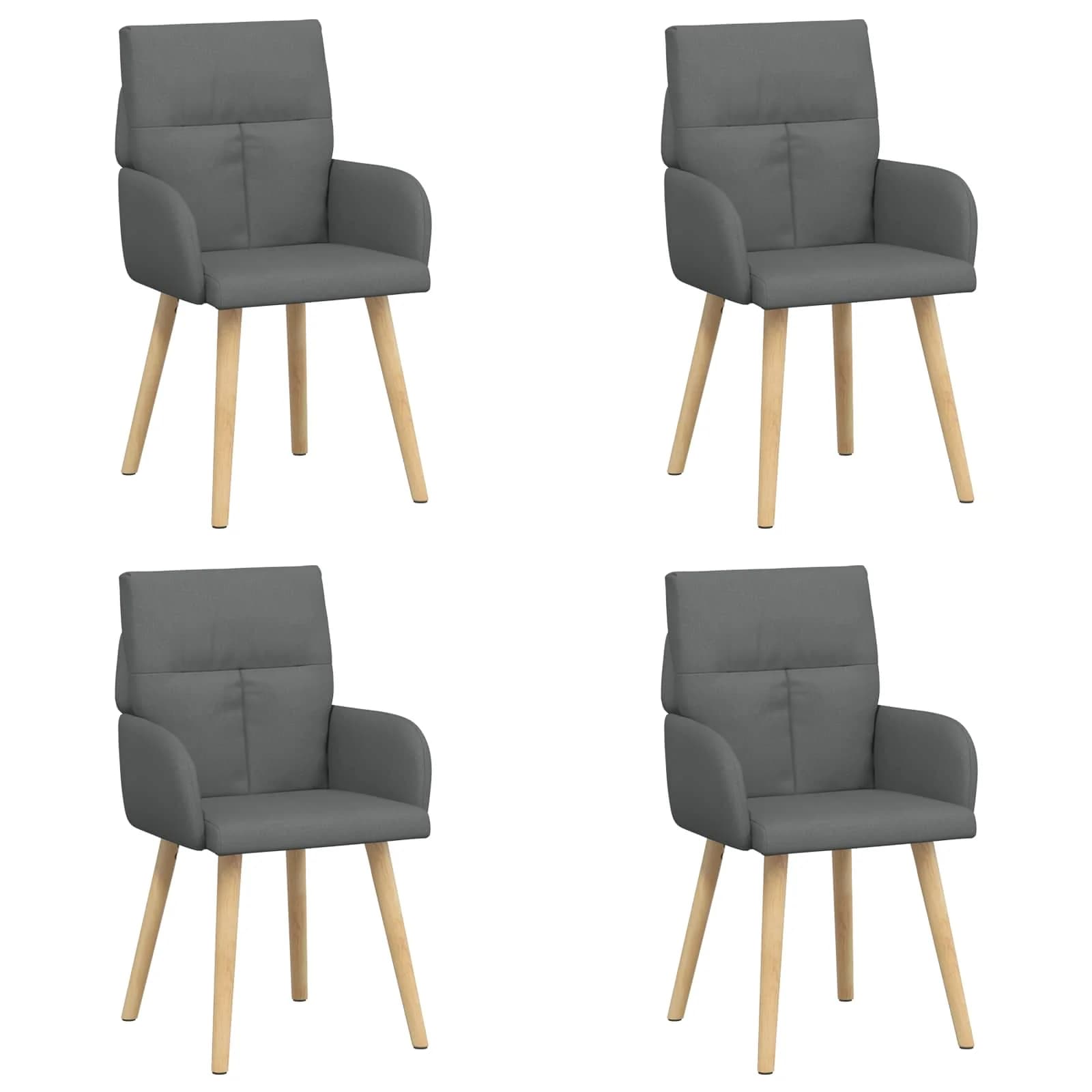 Jedilni stoli 4 kos Blago Temno siva 60 x 56 x 96 cm - slika 2
