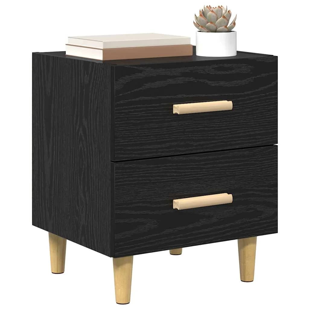 Posteljna omarica 2 kos Črna Orehovina 40 x 35 x 47.5cm - slika 3