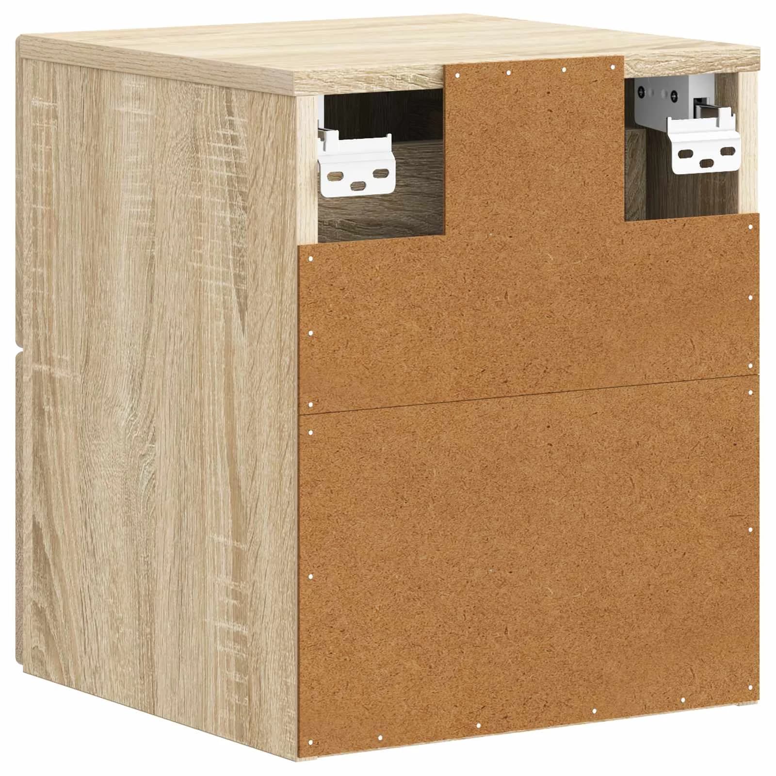 Stenski nočni omarici 2 kos Sonoma hrast 33 x 34,5 x 40 cm - slika 9