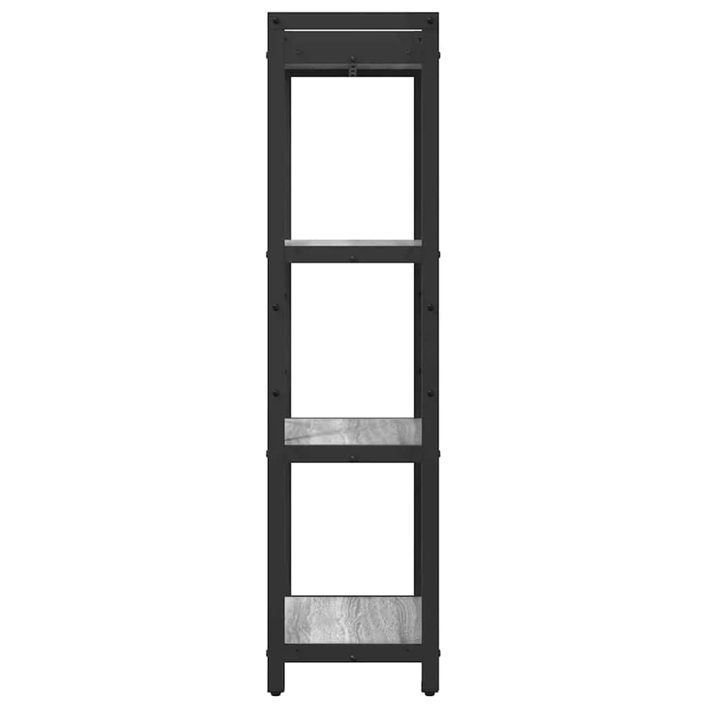 Knjižna polica 40 x 30 x 119 cm Inženirski les Siva sonoma - slika 6