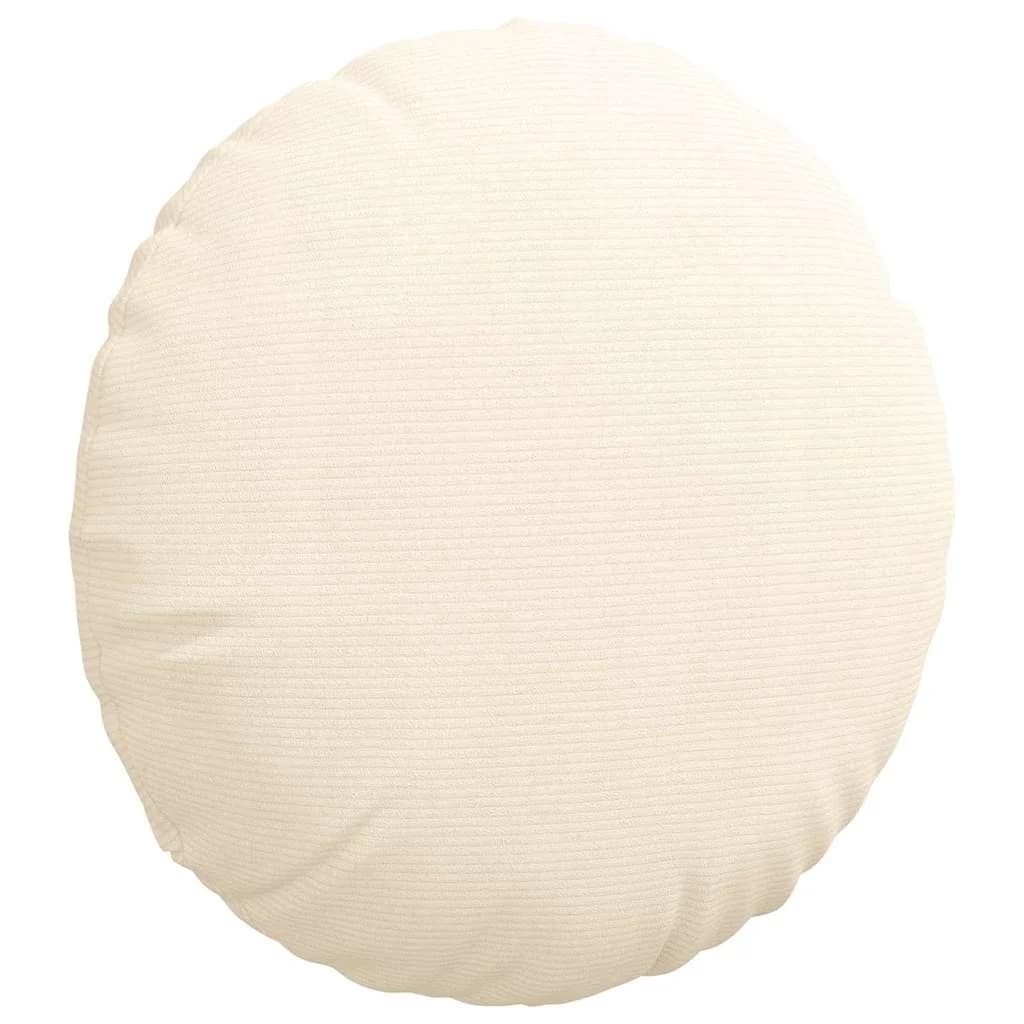 Sedežne blazine 2 kos Žametna tkanina krema Ø 80 cm - slika 5